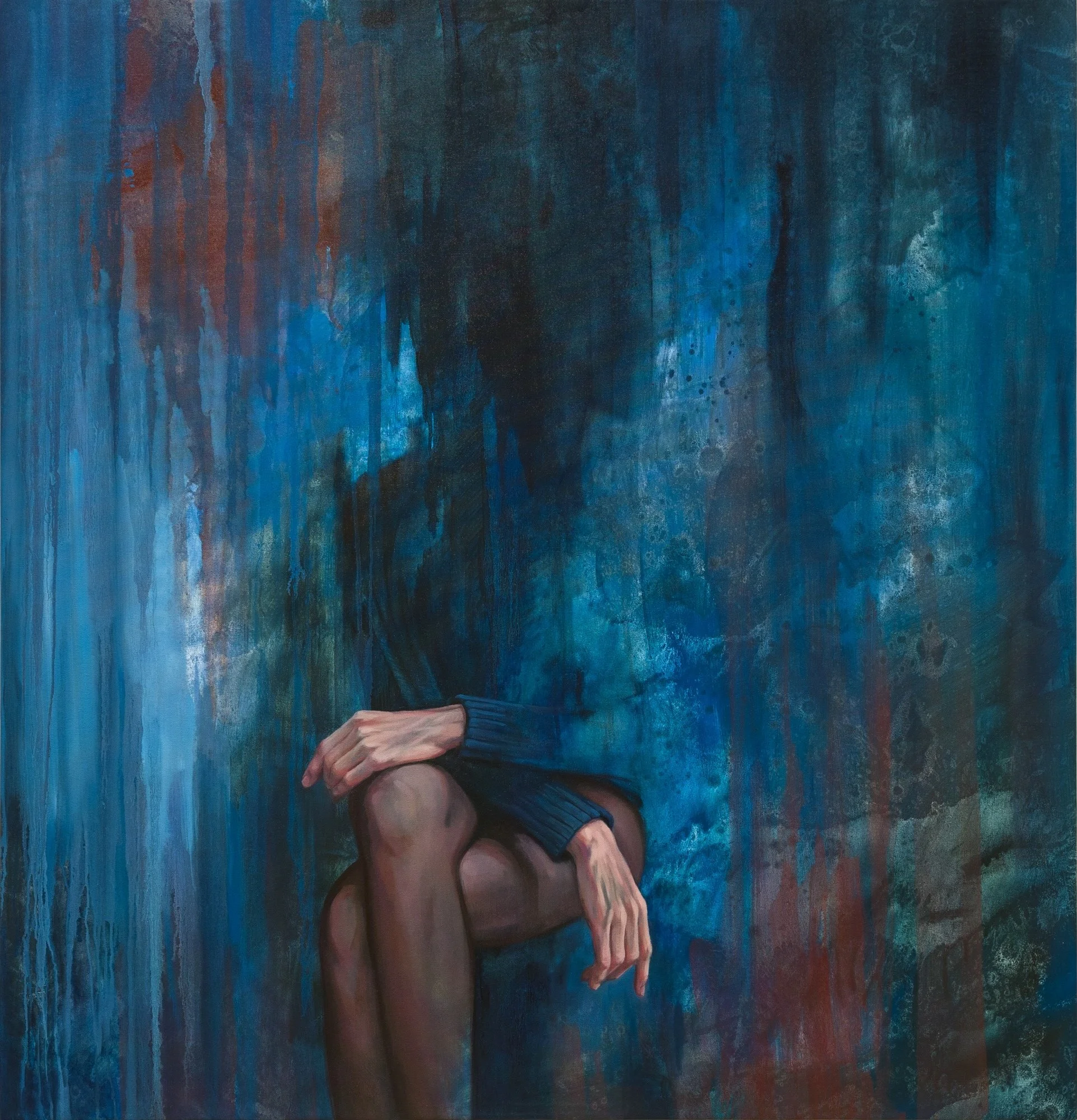 "In Character" oil on canvas, 48x46" 2025, Private Collection.