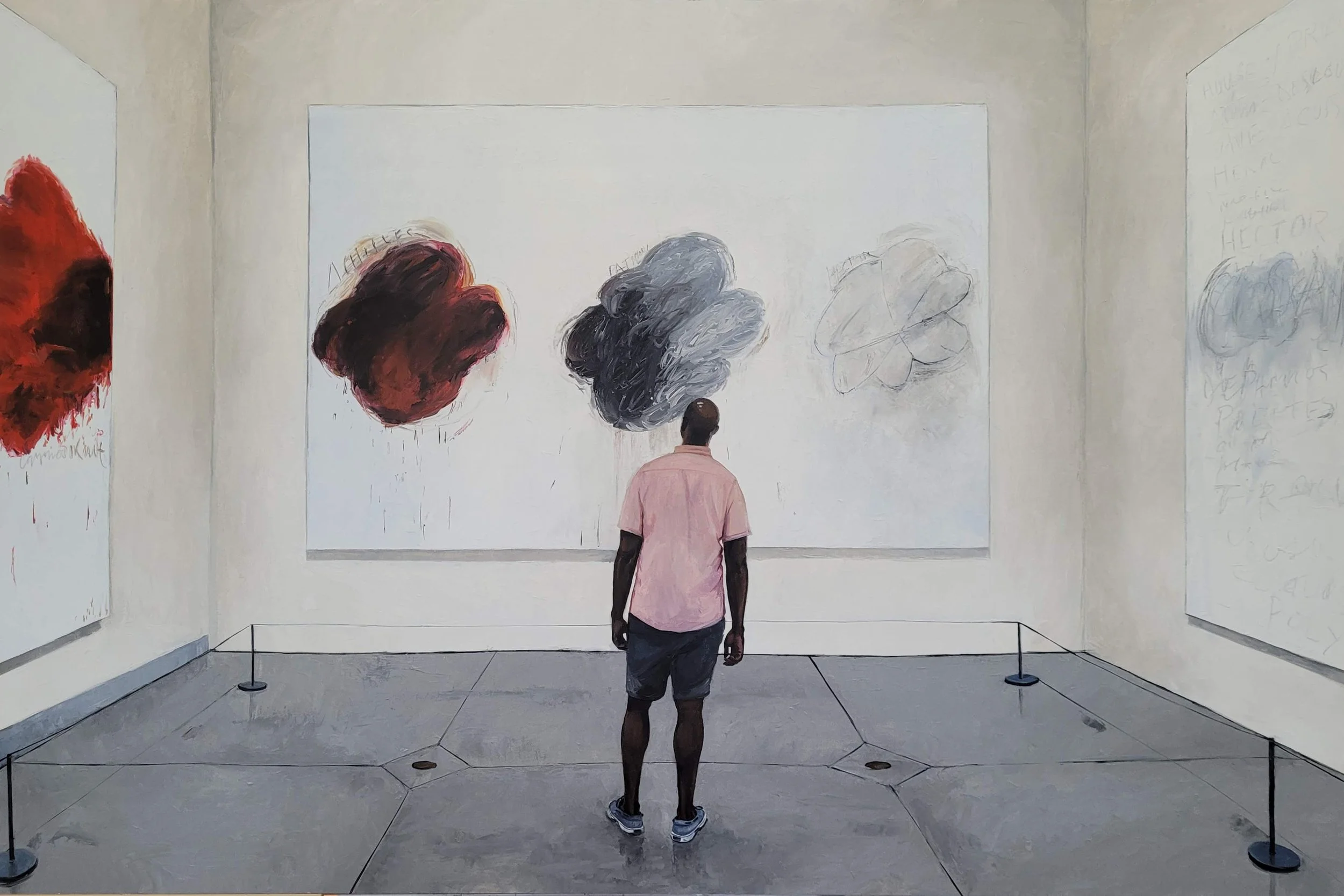 "Immersed in Art" 2025, Oil on Panel, 24"x36", $4,000.00.