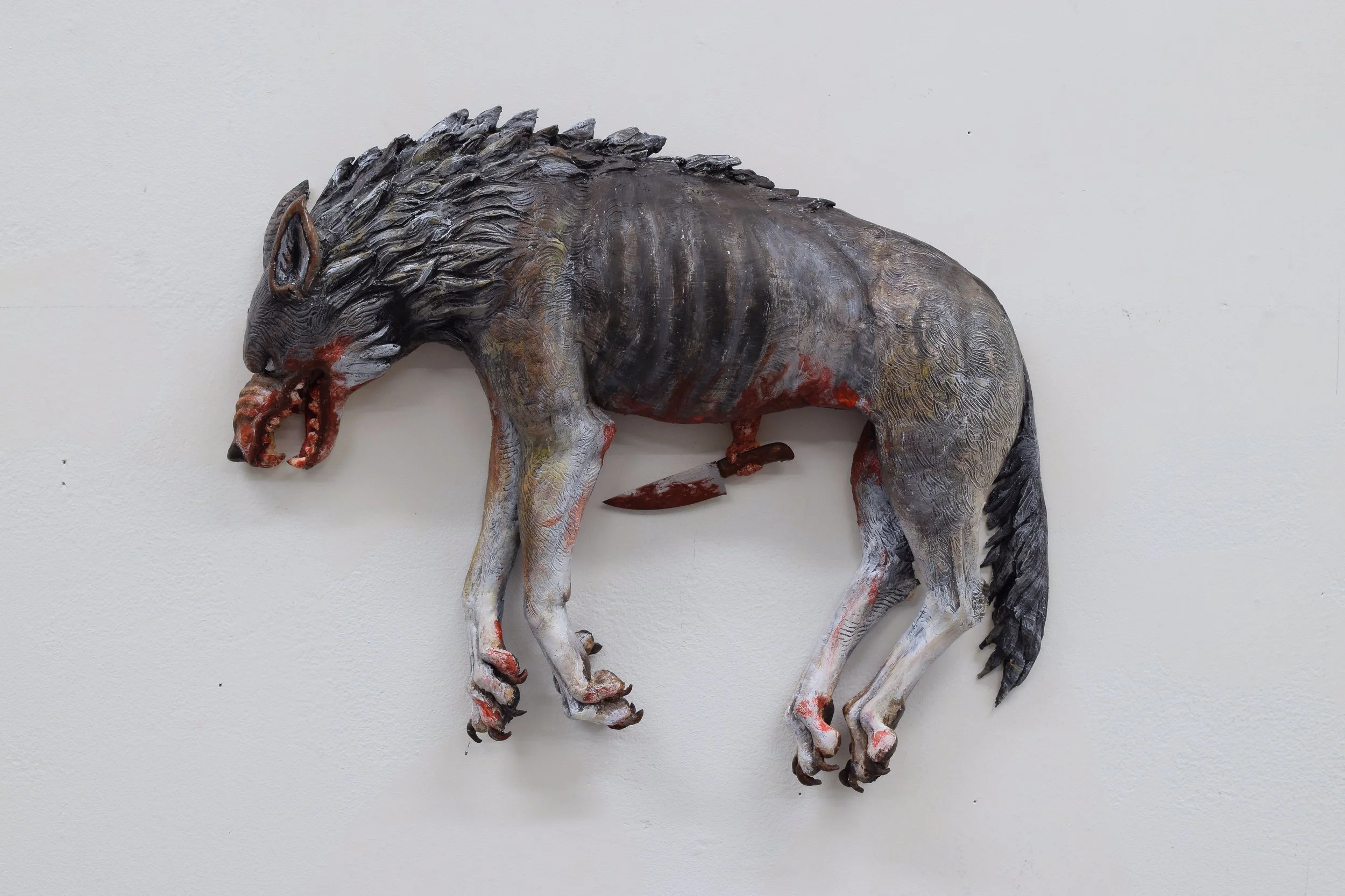 The Way Out, 2025, 10.5”x13”x2.5”, Resin, acrylic paint, and steel, $2,200.