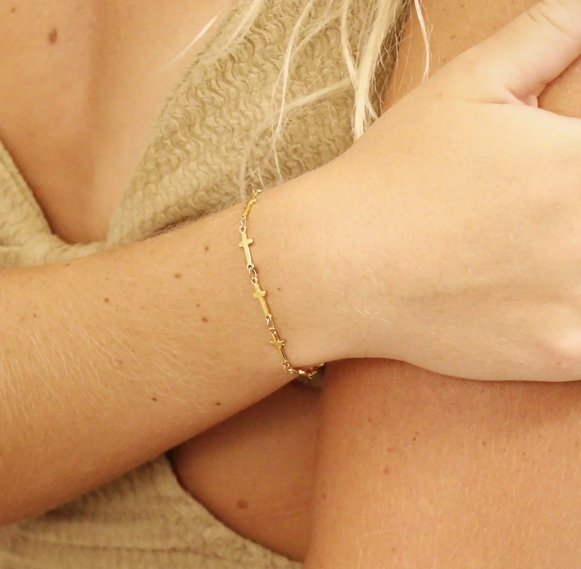 cross chain bracelet