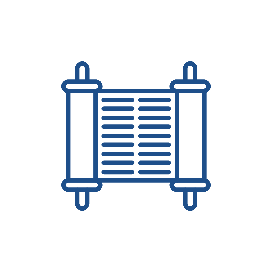 Illustration of a traditional Japanese folding screen or room divider with horizontal lines.