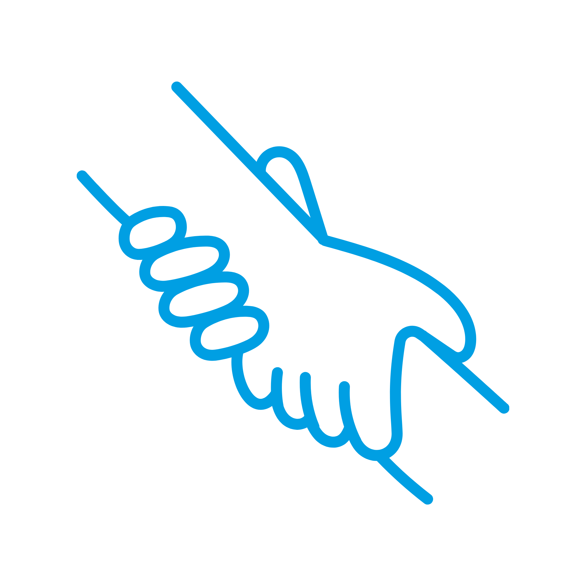 Geometric drawing of an outline square with sections divided by vertical, horizontal, and diagonal lines.