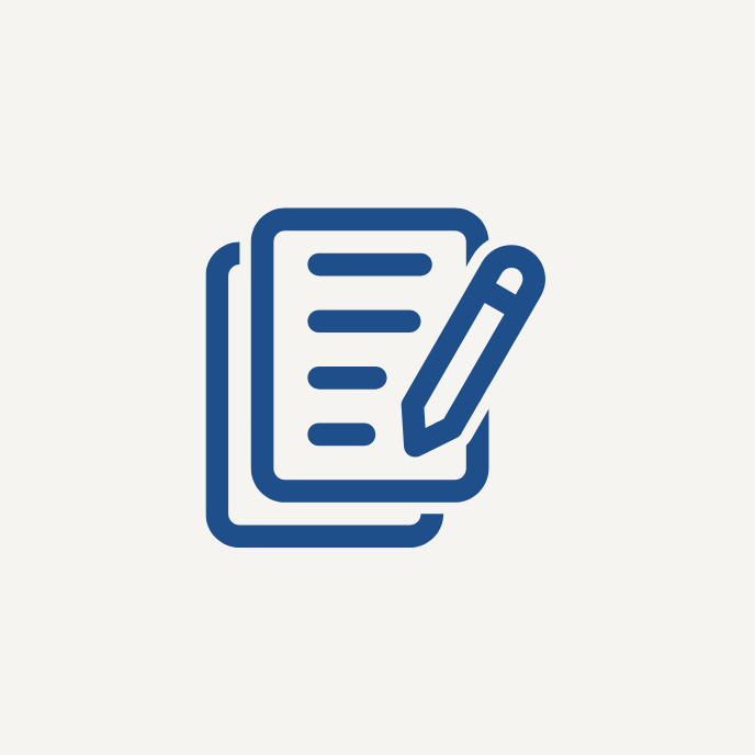 Icon of a notepad with a pencil