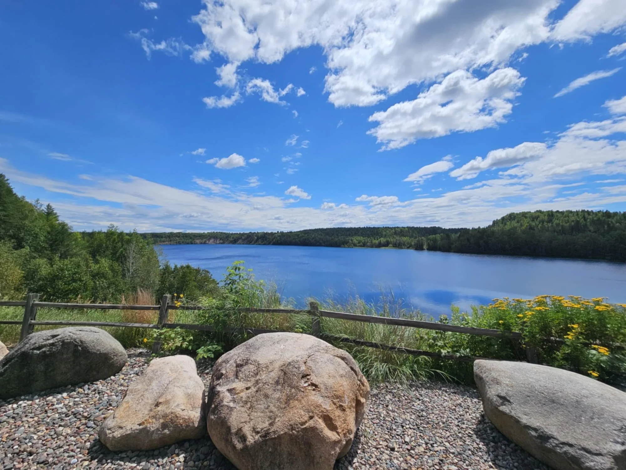 natural Minnesota landscape with lake view boulders and outdoor environment inspiration