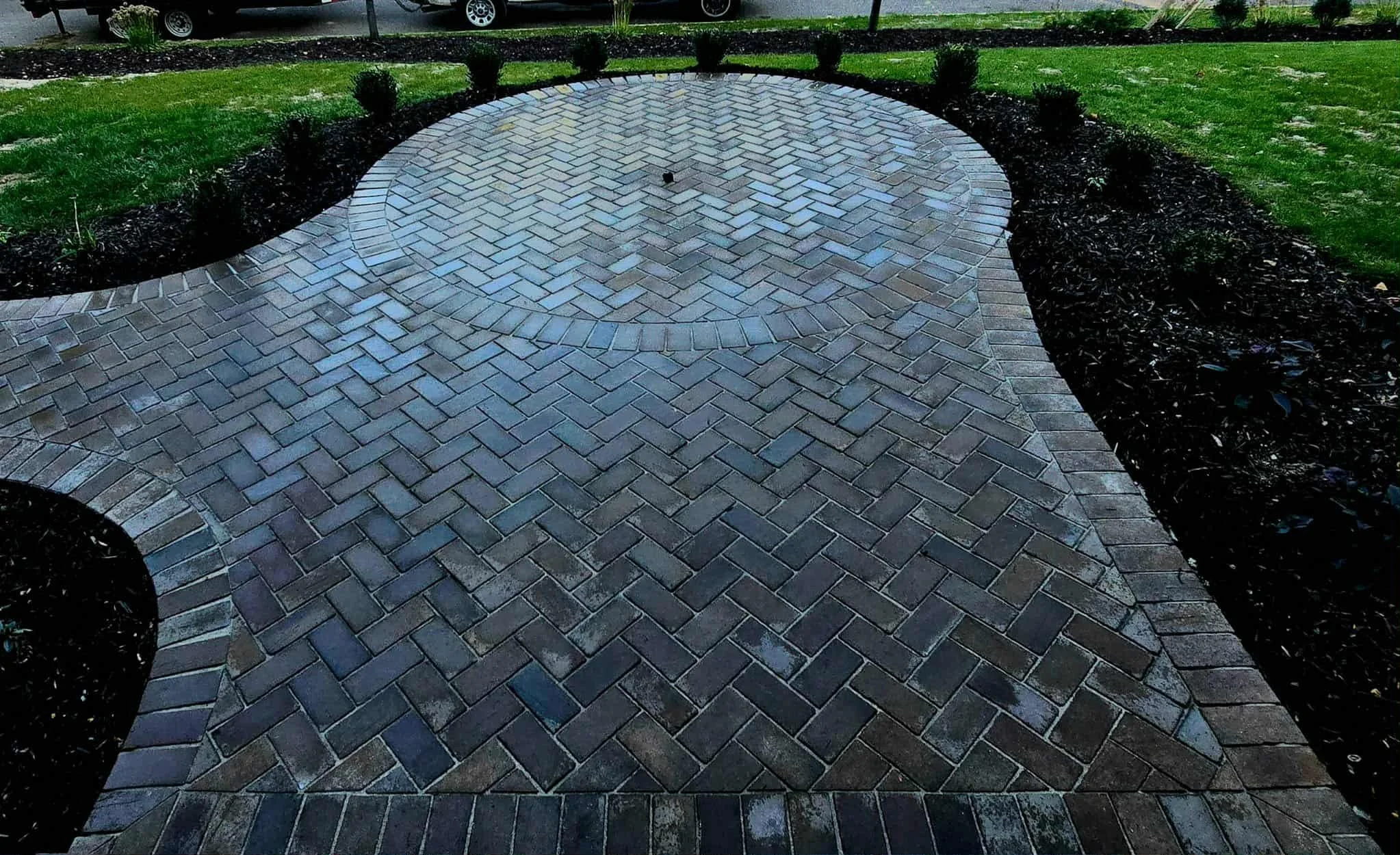 beautiful custom circle paver patio entryway plymouth mn 