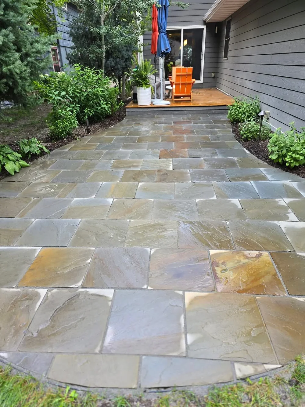 Completed custom paver installation by Gambit Hardscapes in Minnesota