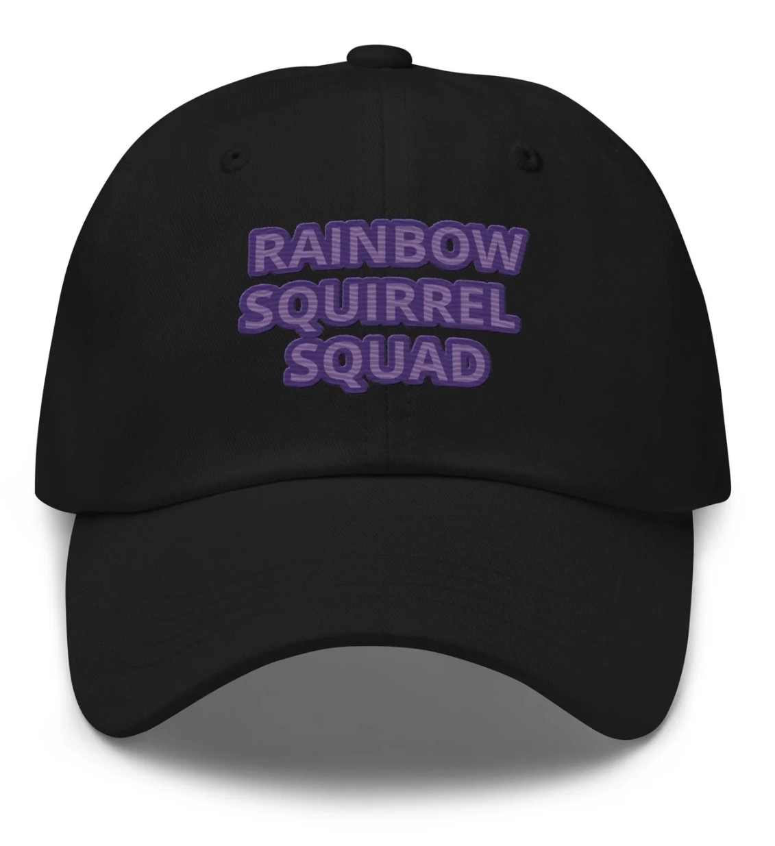 HAT WITH EMBROIDERED RAINBOW SQUAD WORD LOGO