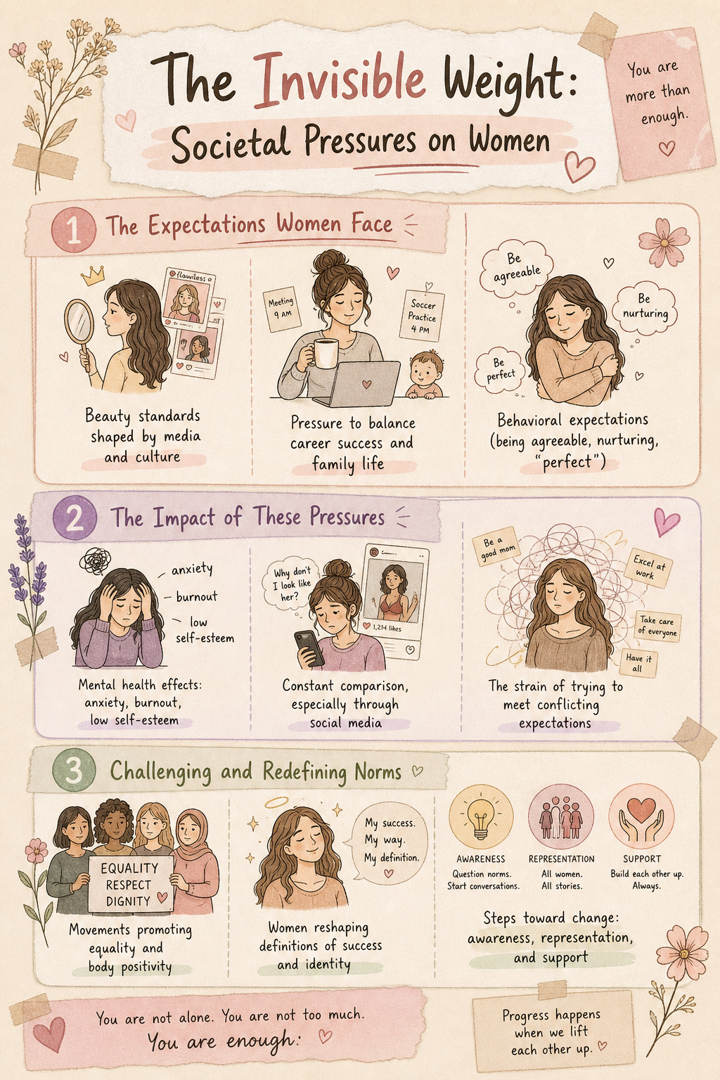 The Invisible Weight: Societal Pressures on Women