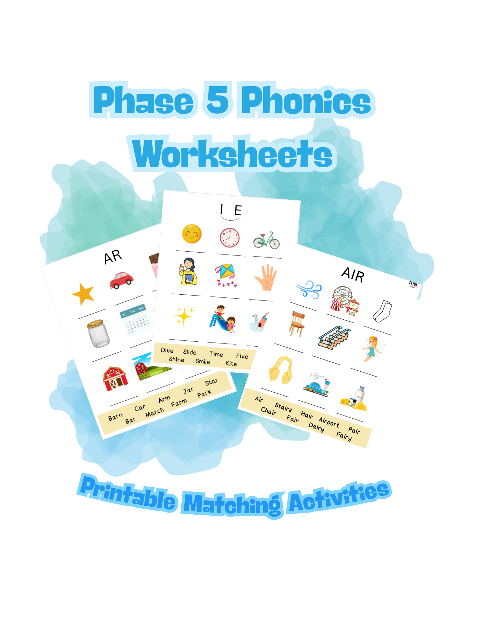Phase 5 Phonics Worksheets – Printable Matching Activities (KS1)