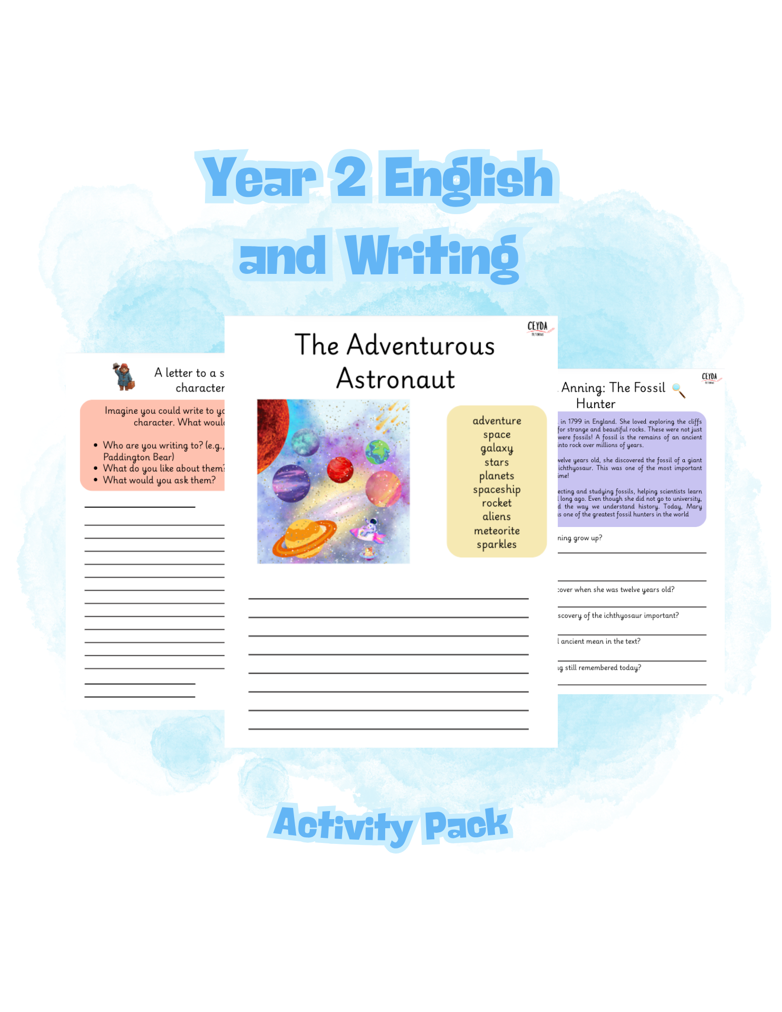 Year 2 English and Writing Activity Pack