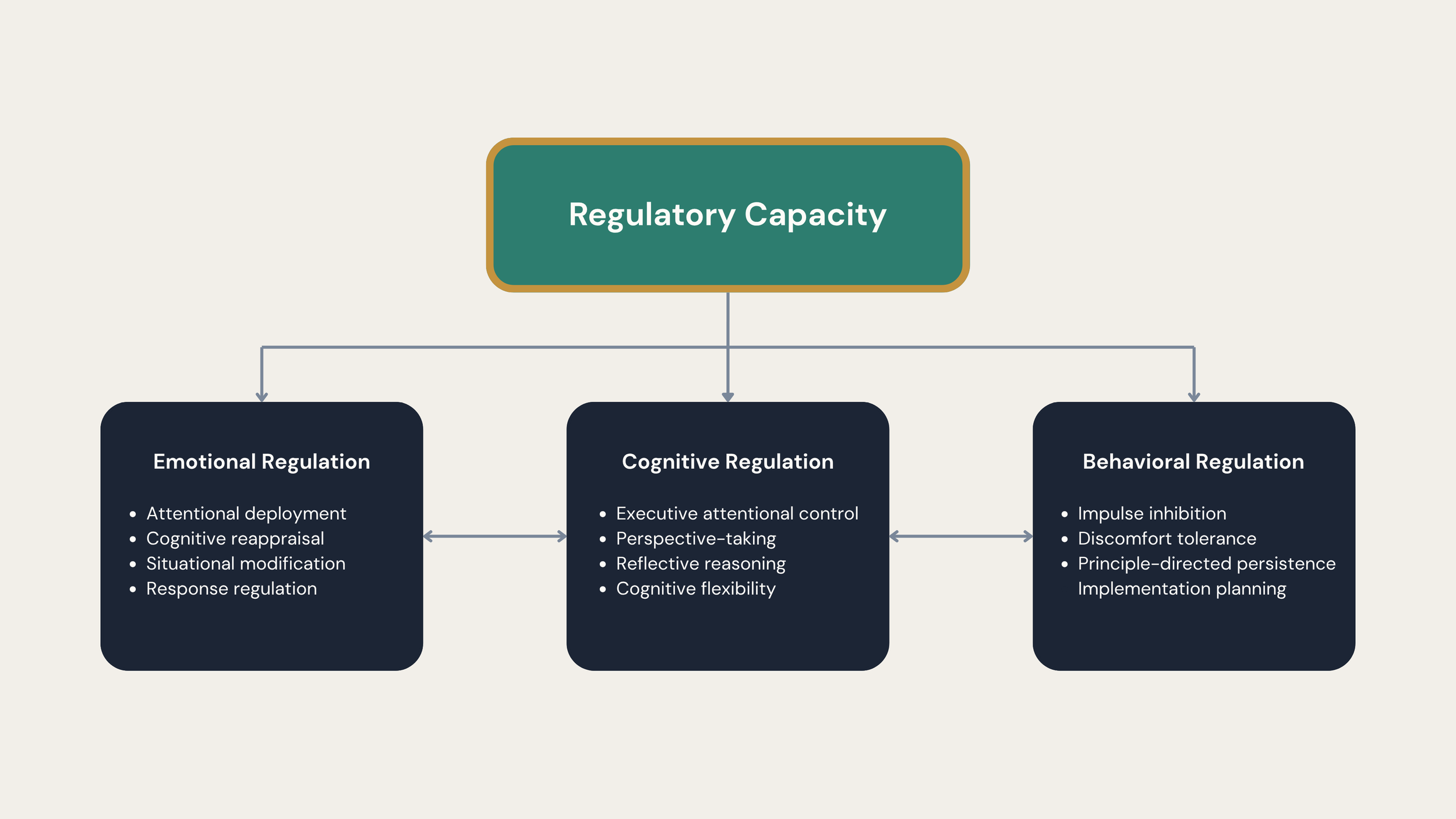 Regulatory capacity across emotional, cognitive, and behavioral domains.