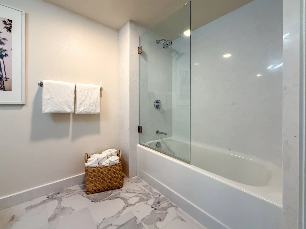 Downstairs full bath remodeled.