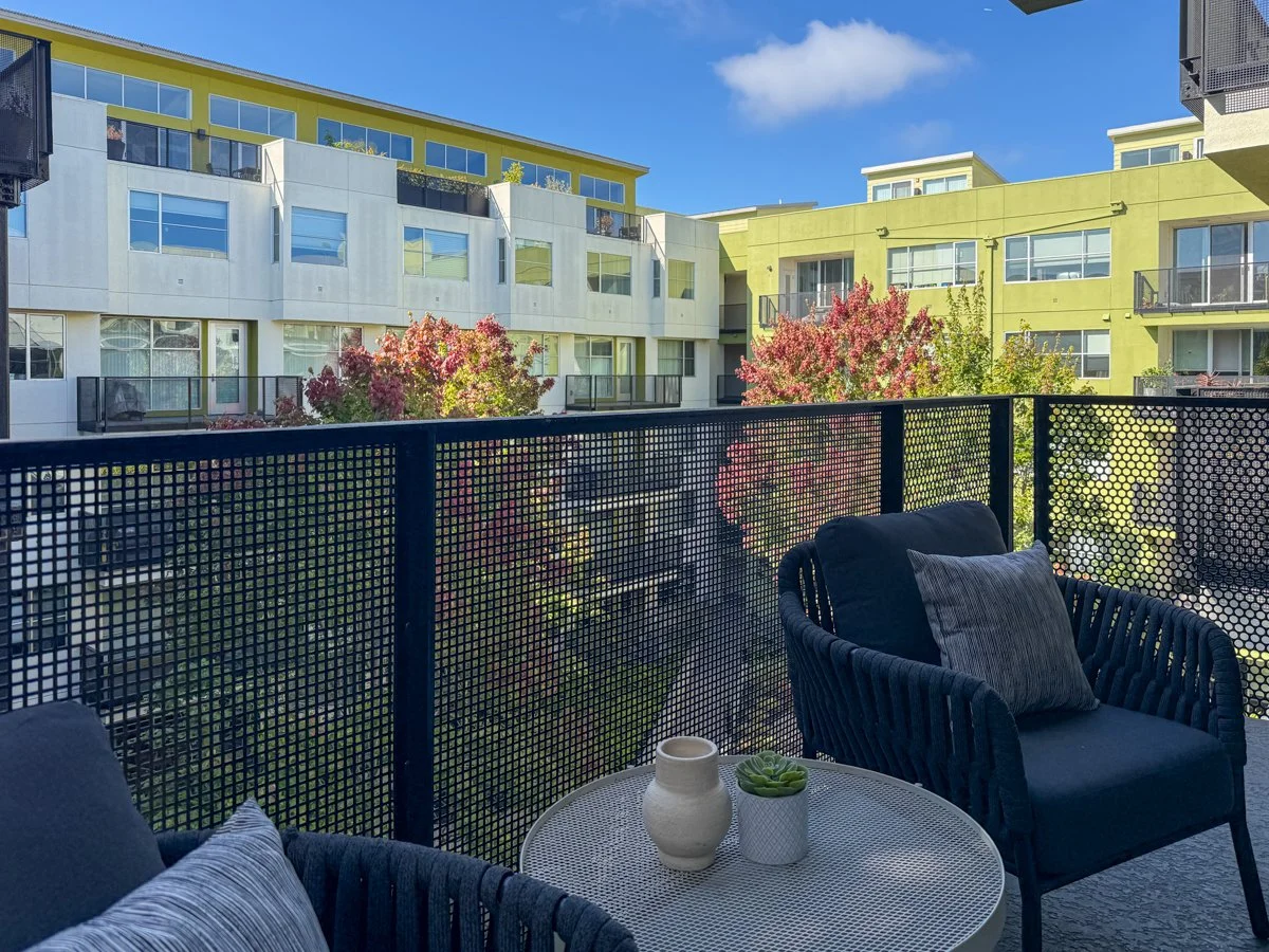 Balcony view to North Court