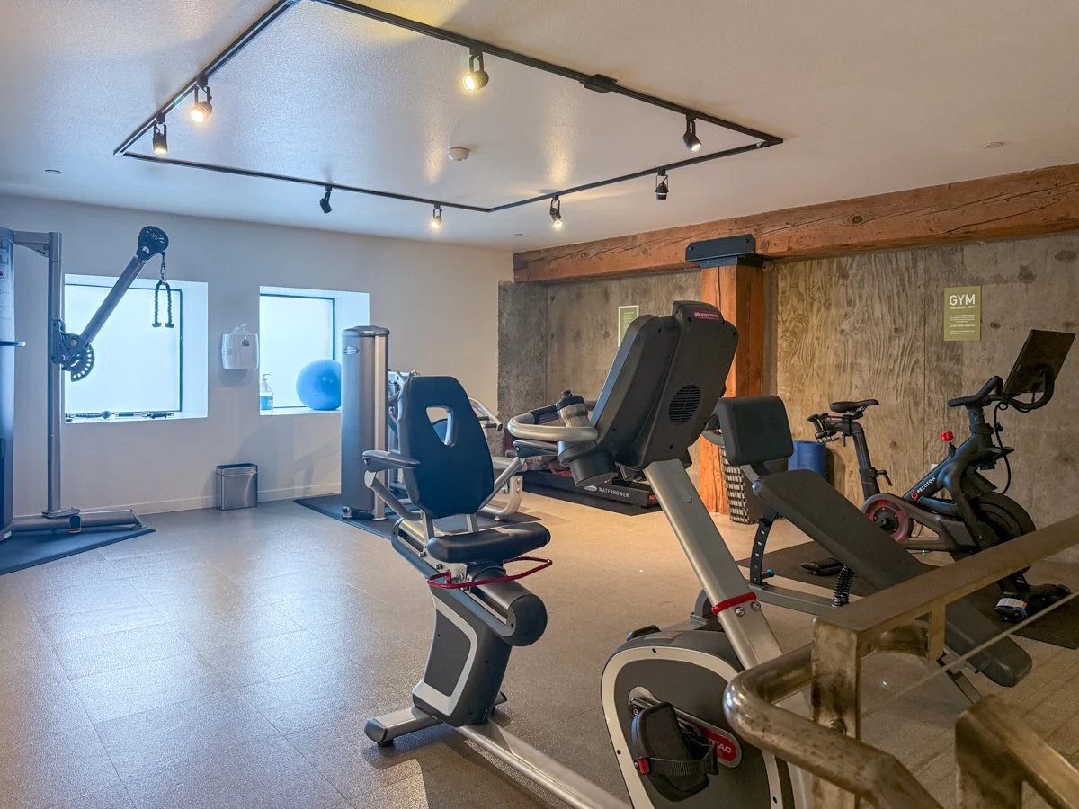 Access to Esprit fitness room is included, second floor of gym includes Peloton