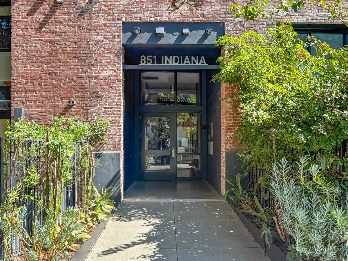 Secured entrance from Indiana street with updated security system. 