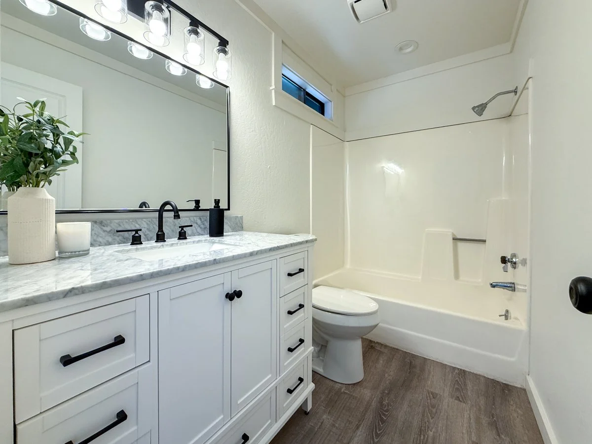 Remodeled bathroom. 
