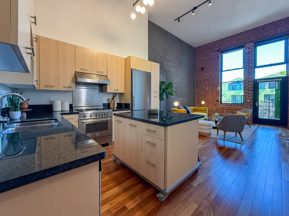 Center island on wheels. 