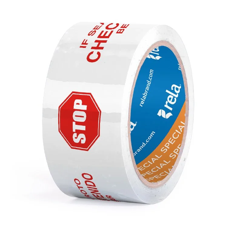 rela® 3442 Printed Tape "Stop Check Contents"