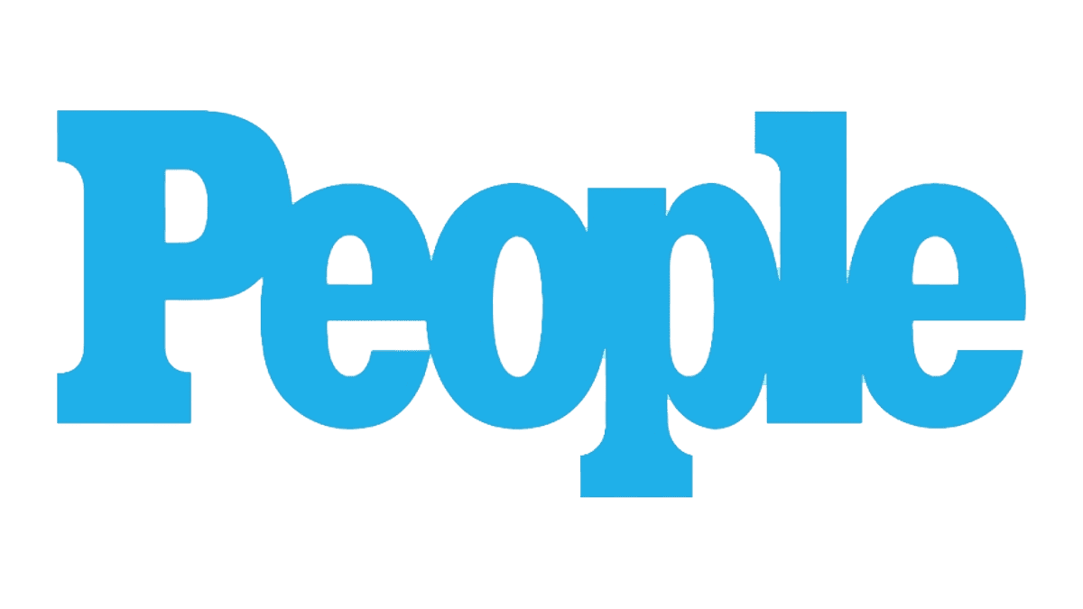 The word 'People' written in large, bold, blue letters on a black background.