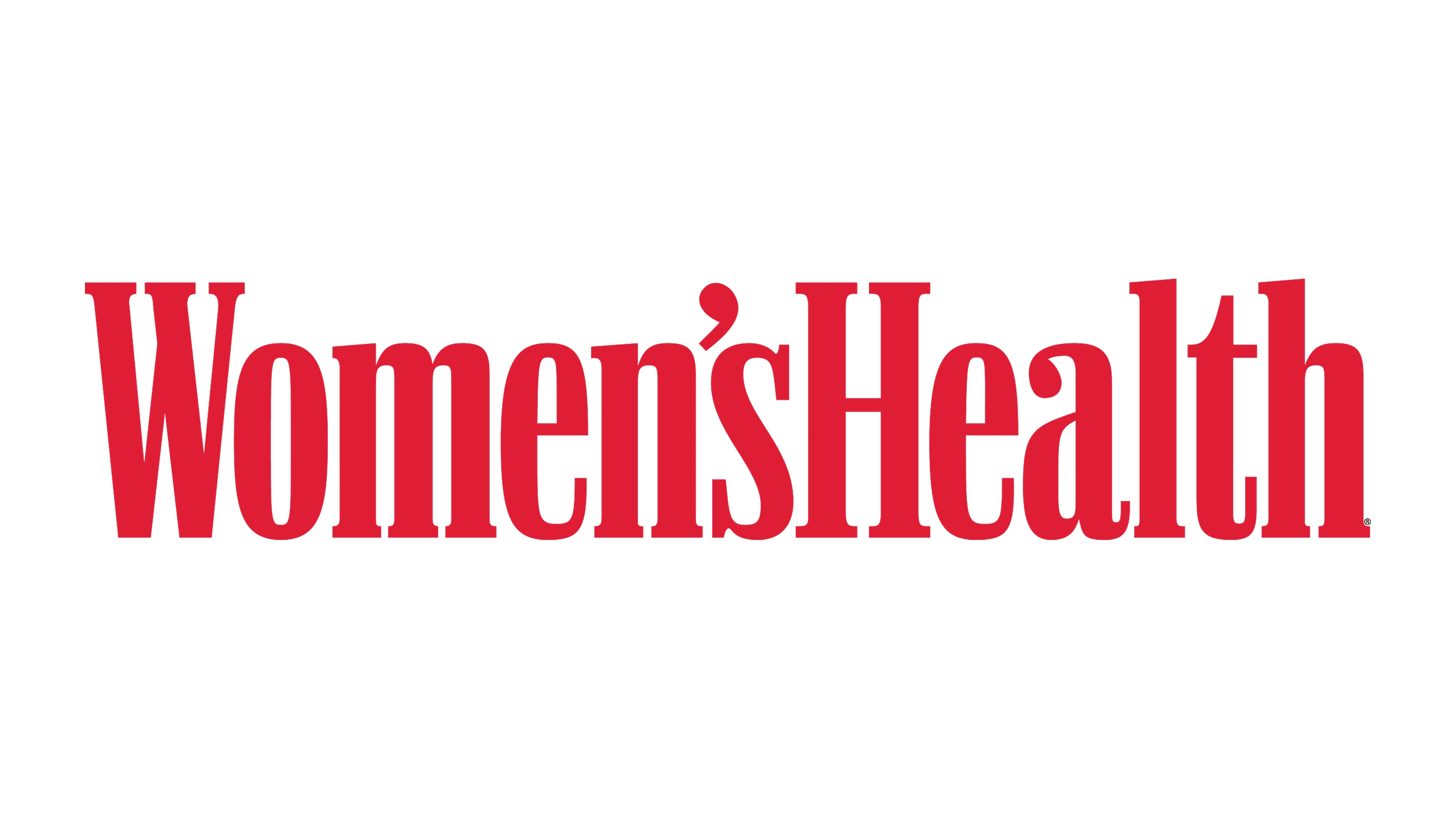 Text reading 'Women's Health' in red font on a black background.