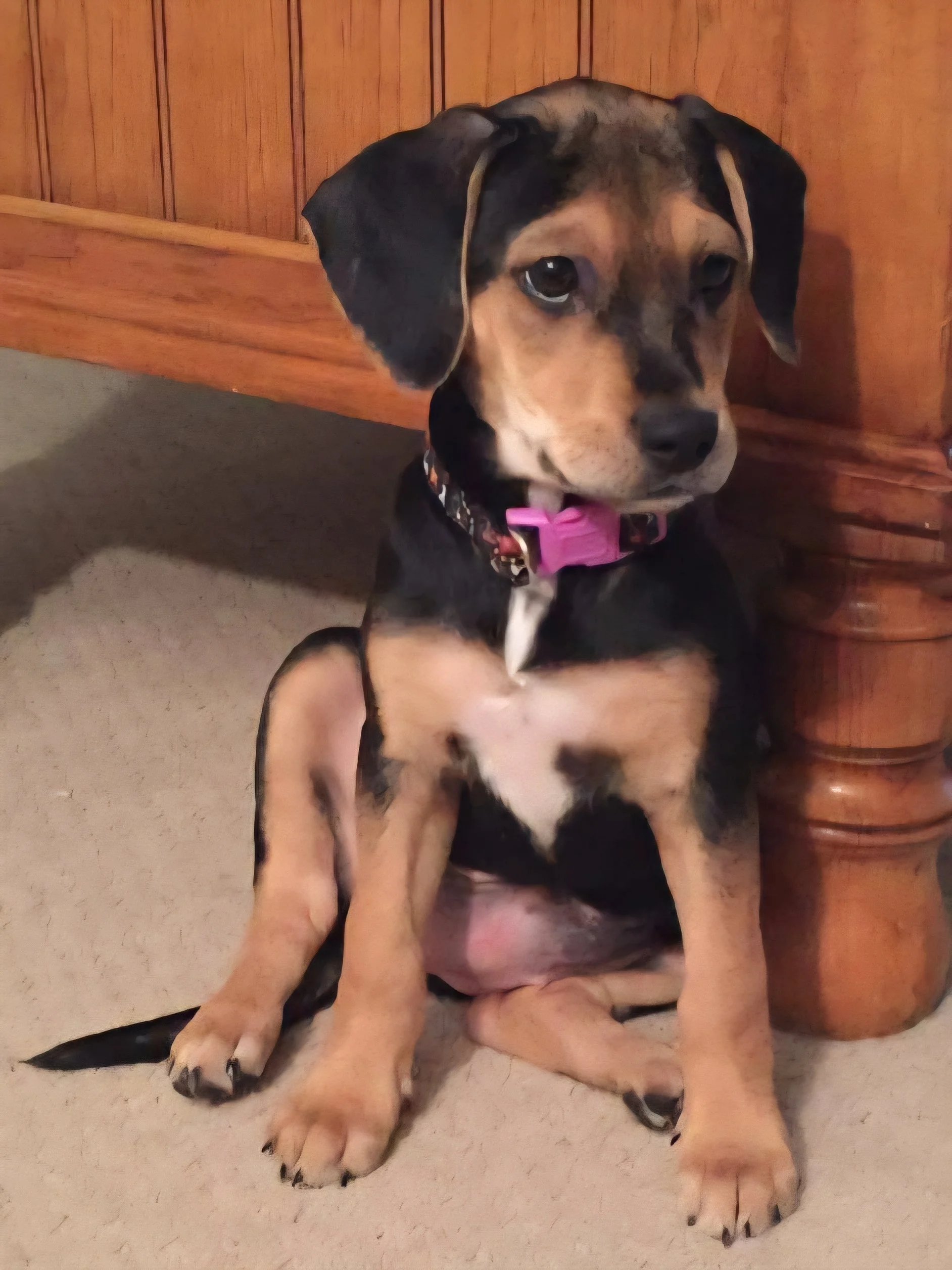 black and tan hound mix puppy