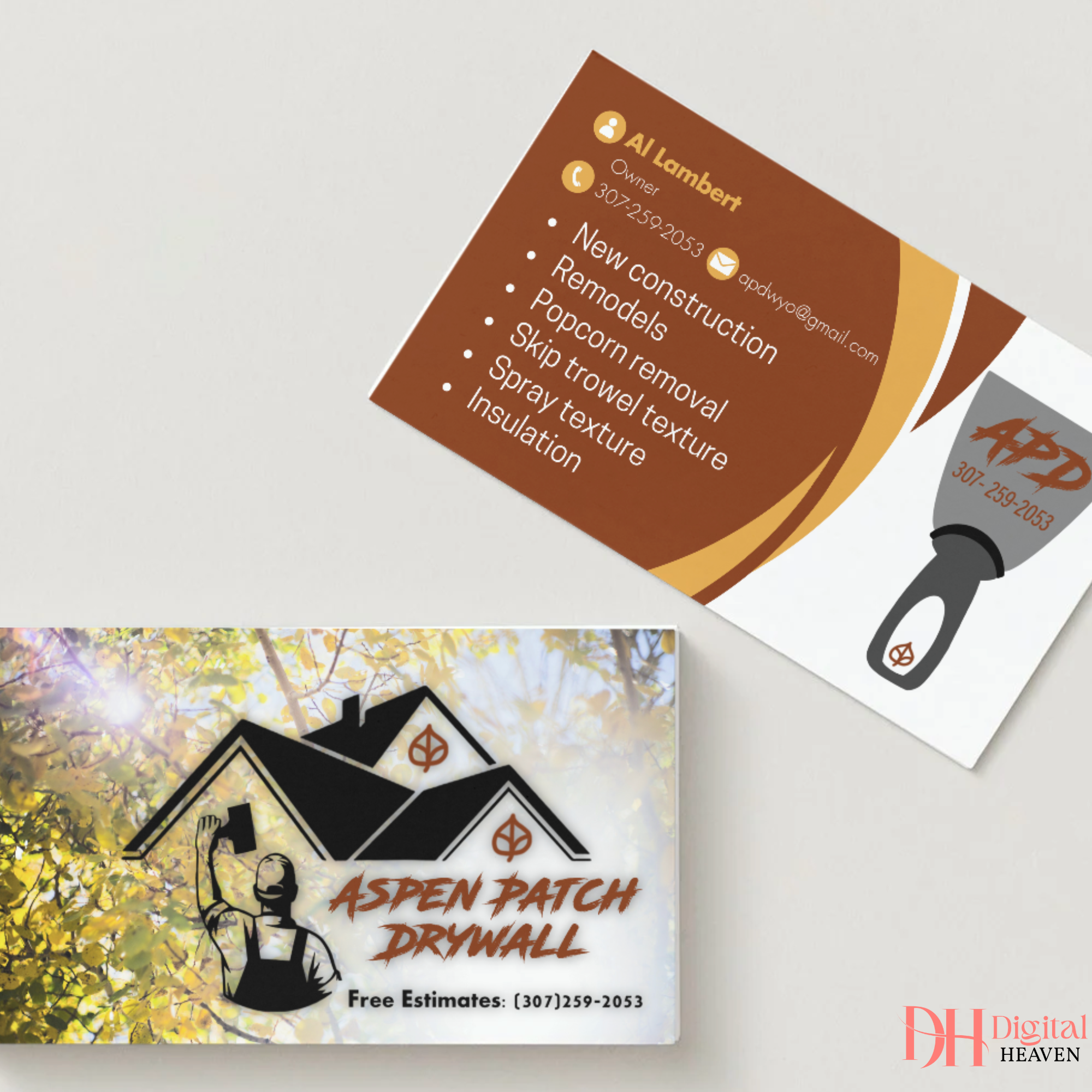 Aspen Patch Drywall Business Cards