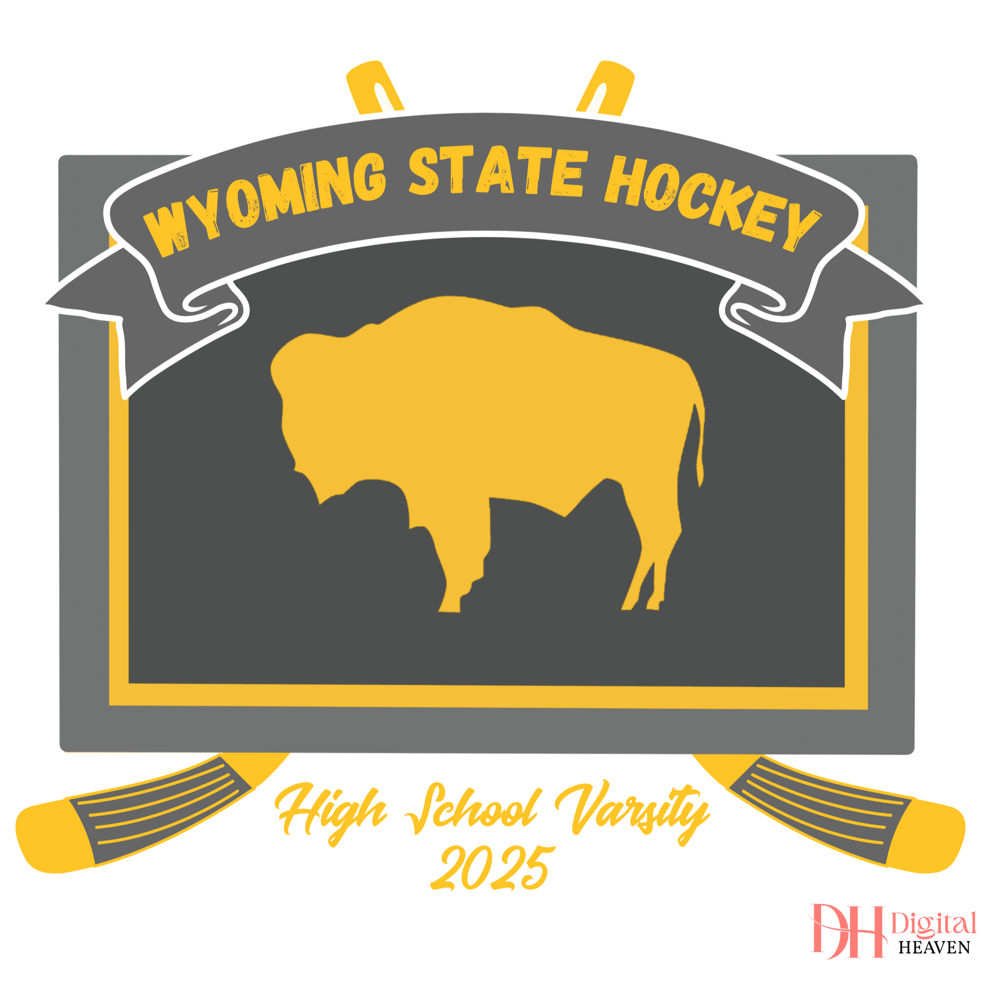 Wyo State Hockey 2025 Logo