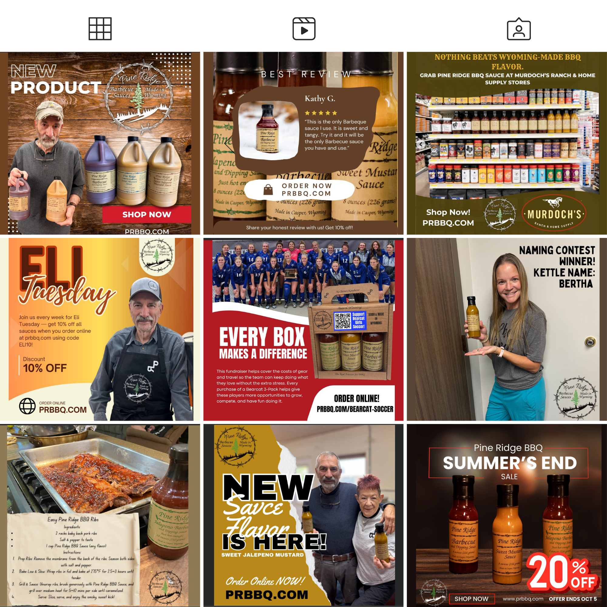 Pine RIdge BBQ Social Media