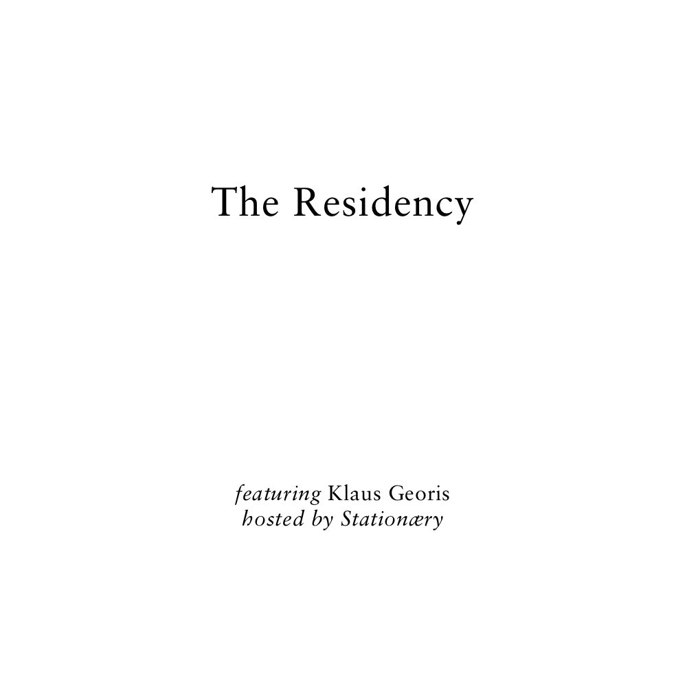 THE RESIDENCY AT STATIONÆRY