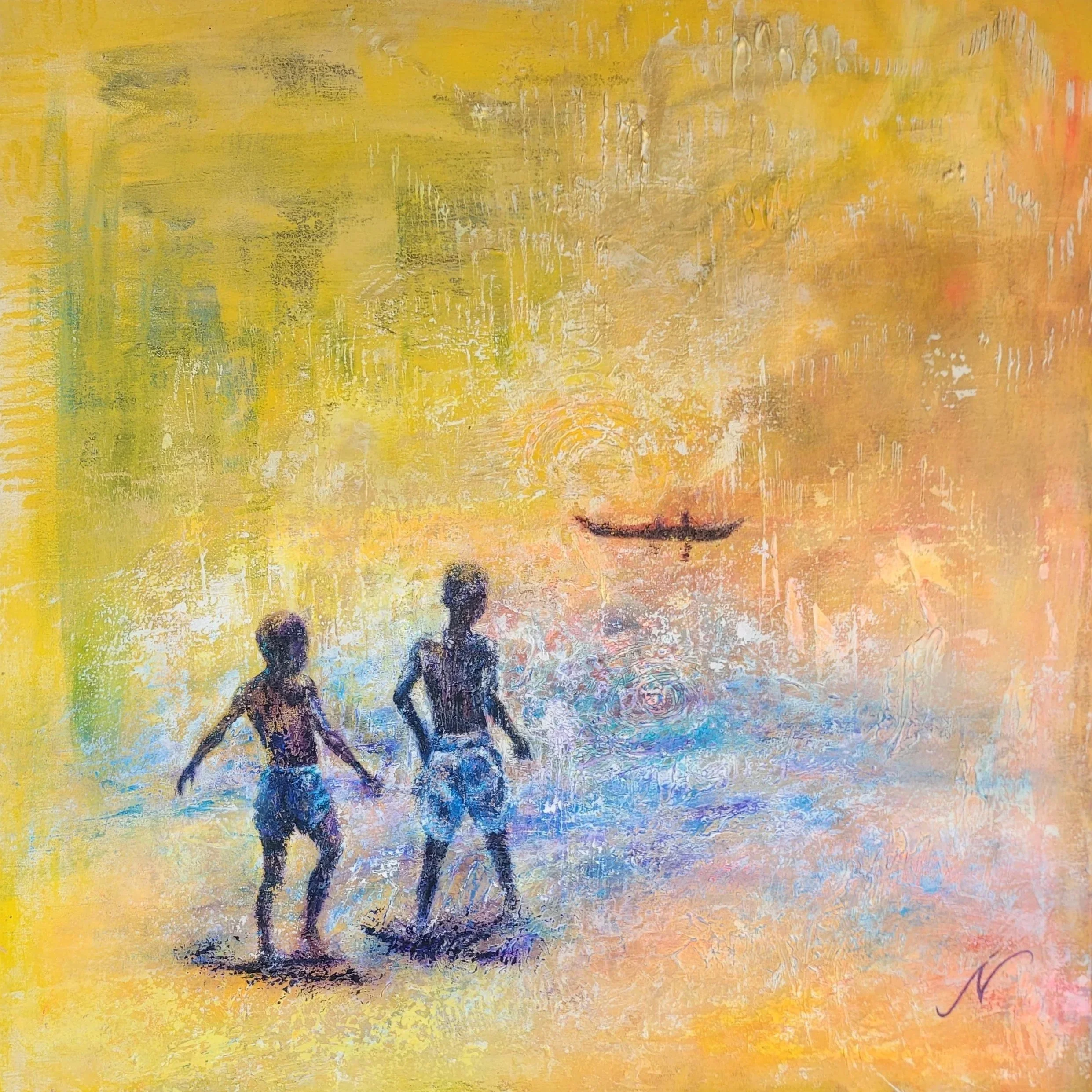 OUR SUNS . 2024 . ACRYLIC ON CANVAS . 30x30"