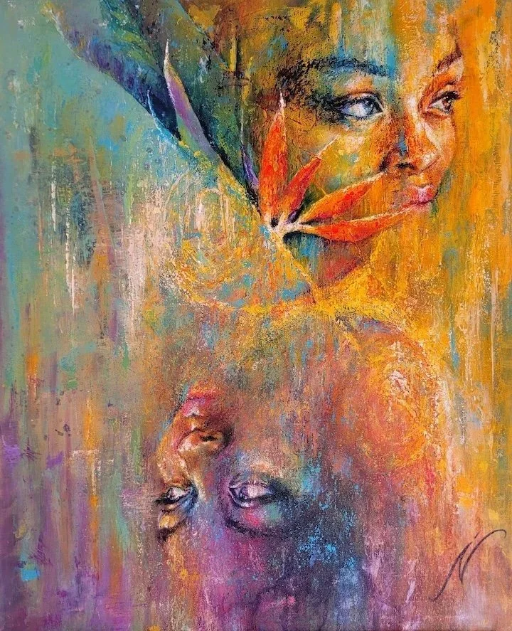 QUEEN OF PARADISE . 2025 . ACRYLIC ON CANVAS . 24x30"