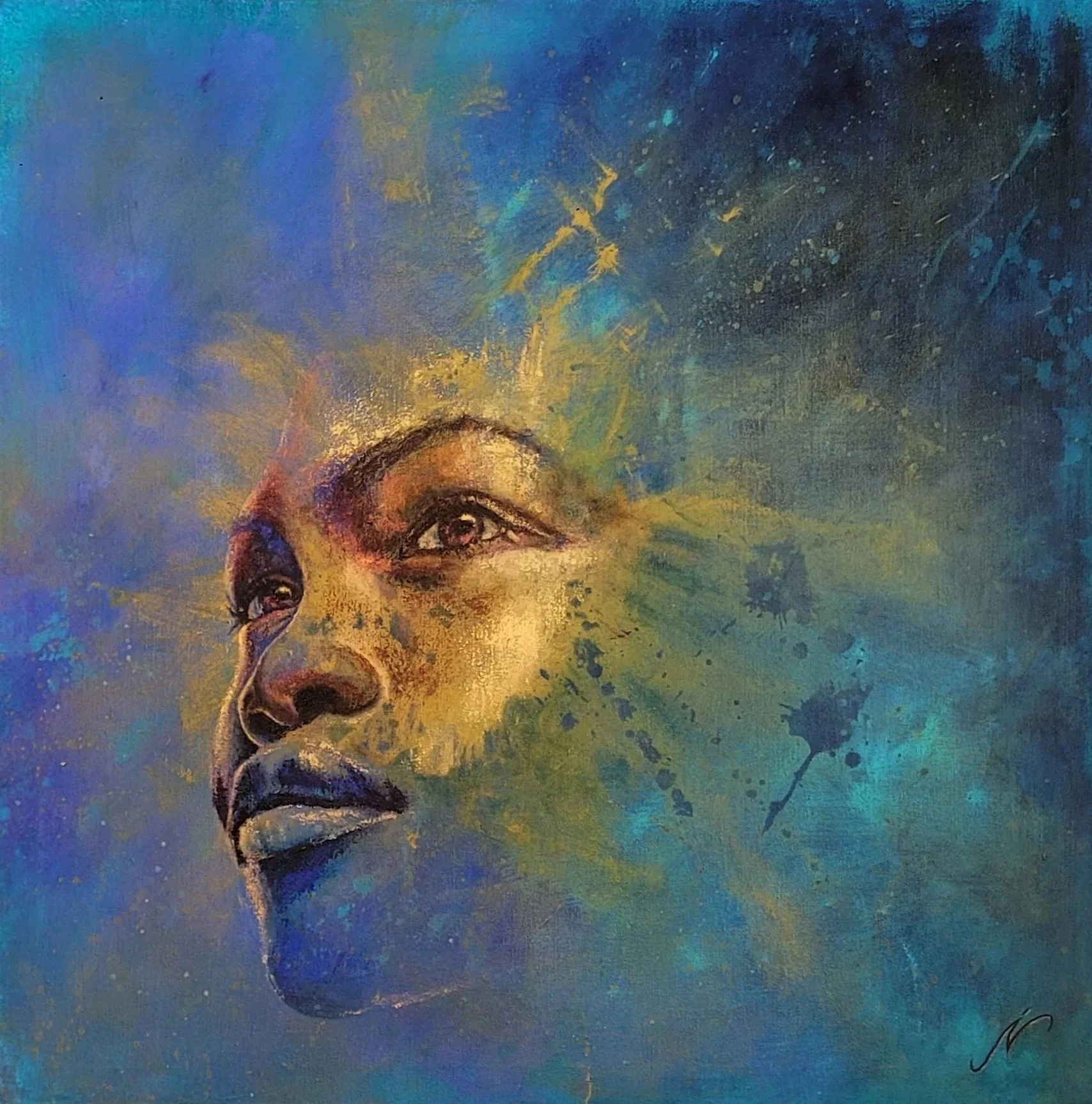 ILLUMINATION . 2024 . ACRYLIC ON CANVAS . 35x35" . SOLD