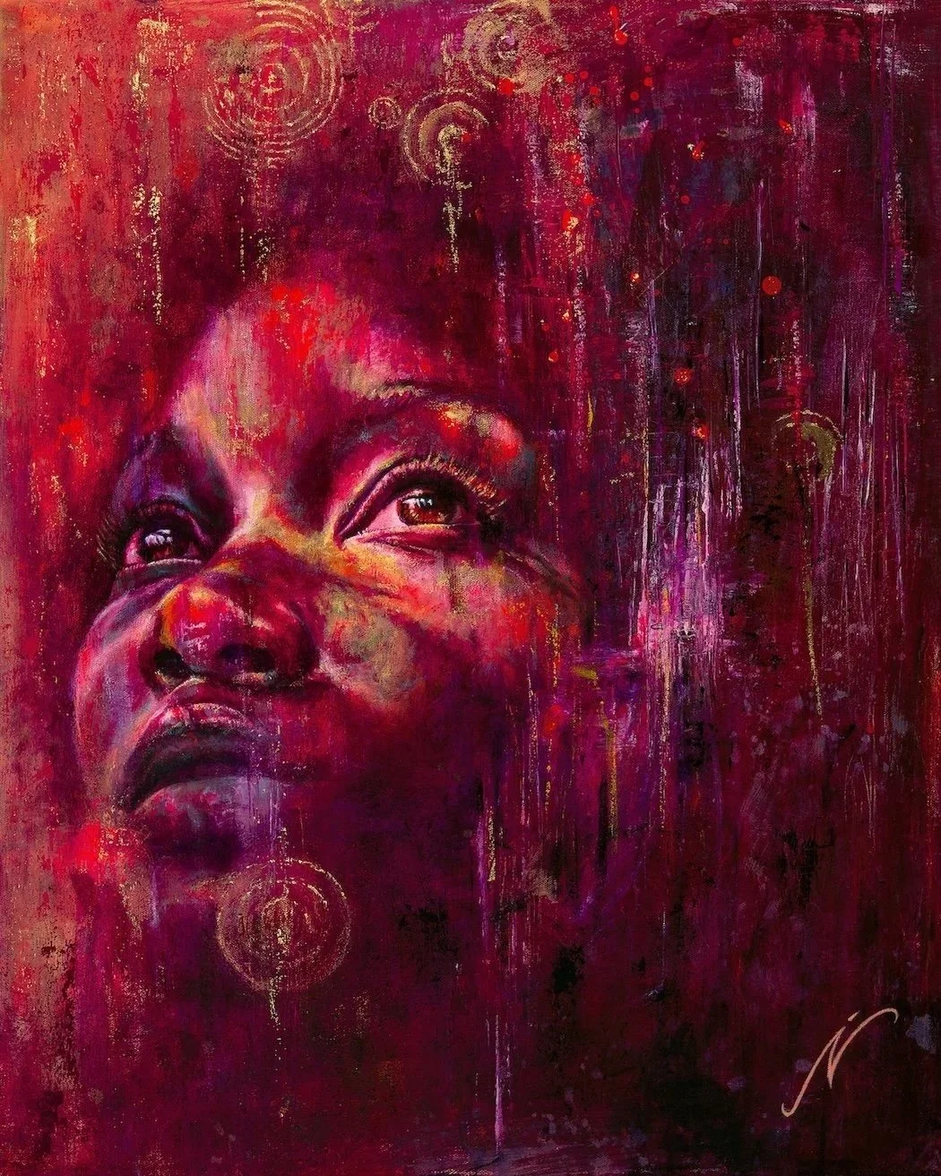 MAGENTA STAR . 2025 . ACRYLIC ON CANVAS . 24x30" 