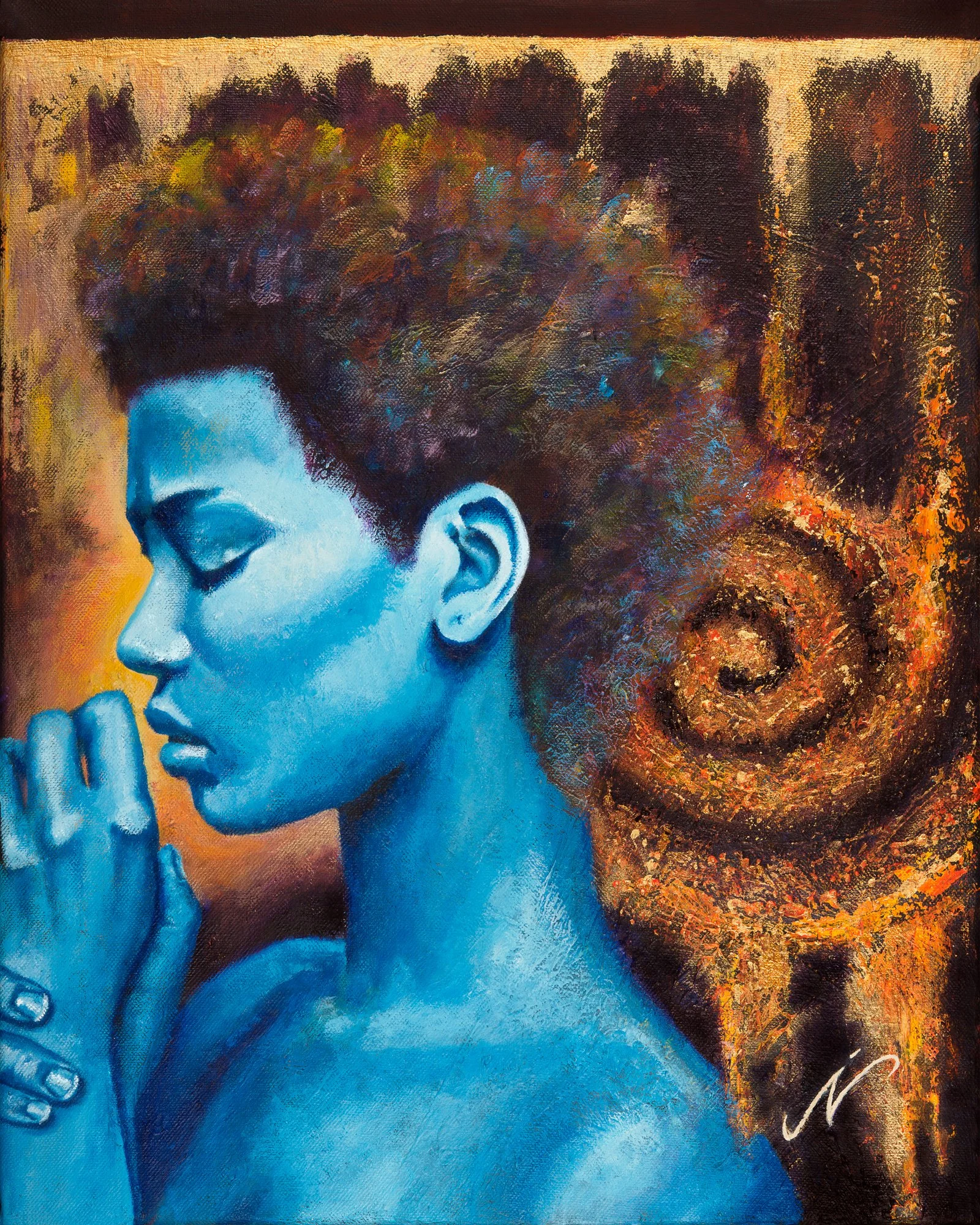 WITHIN . 2020 . ACRYLIC ON CANVAS . 18x22" . SOLD