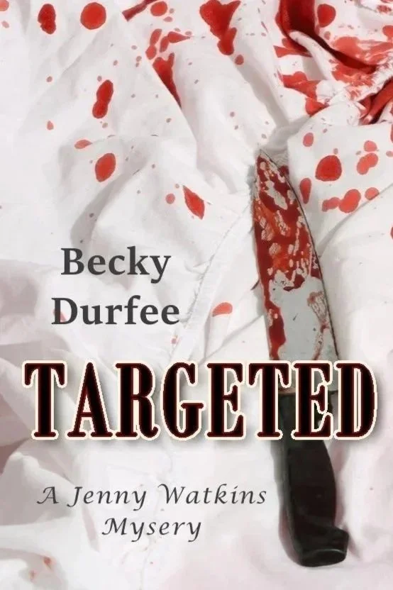 Targeted book cover showing a bloody knife on sheets