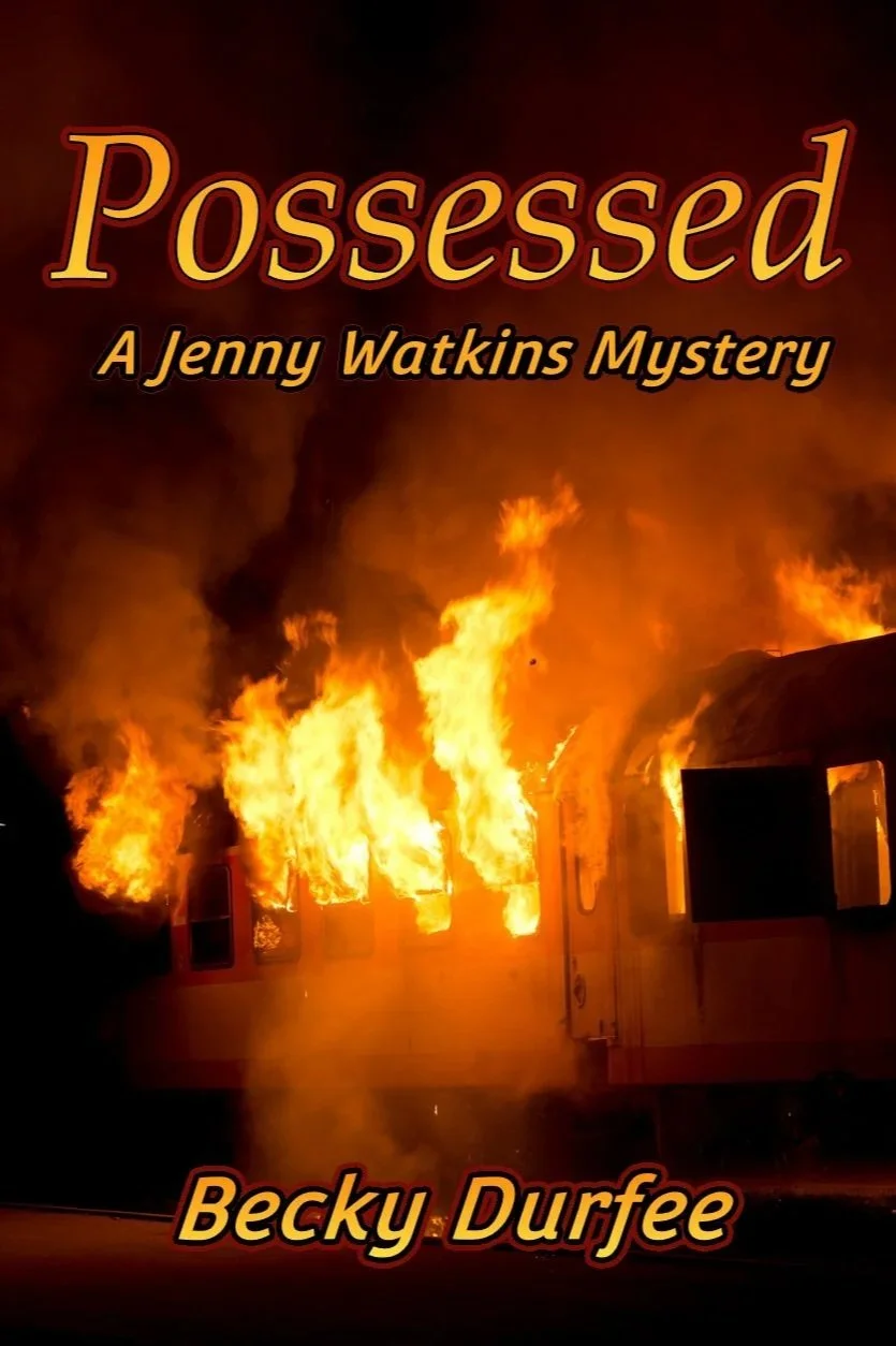 Possessed book cover showing a bus on fire.