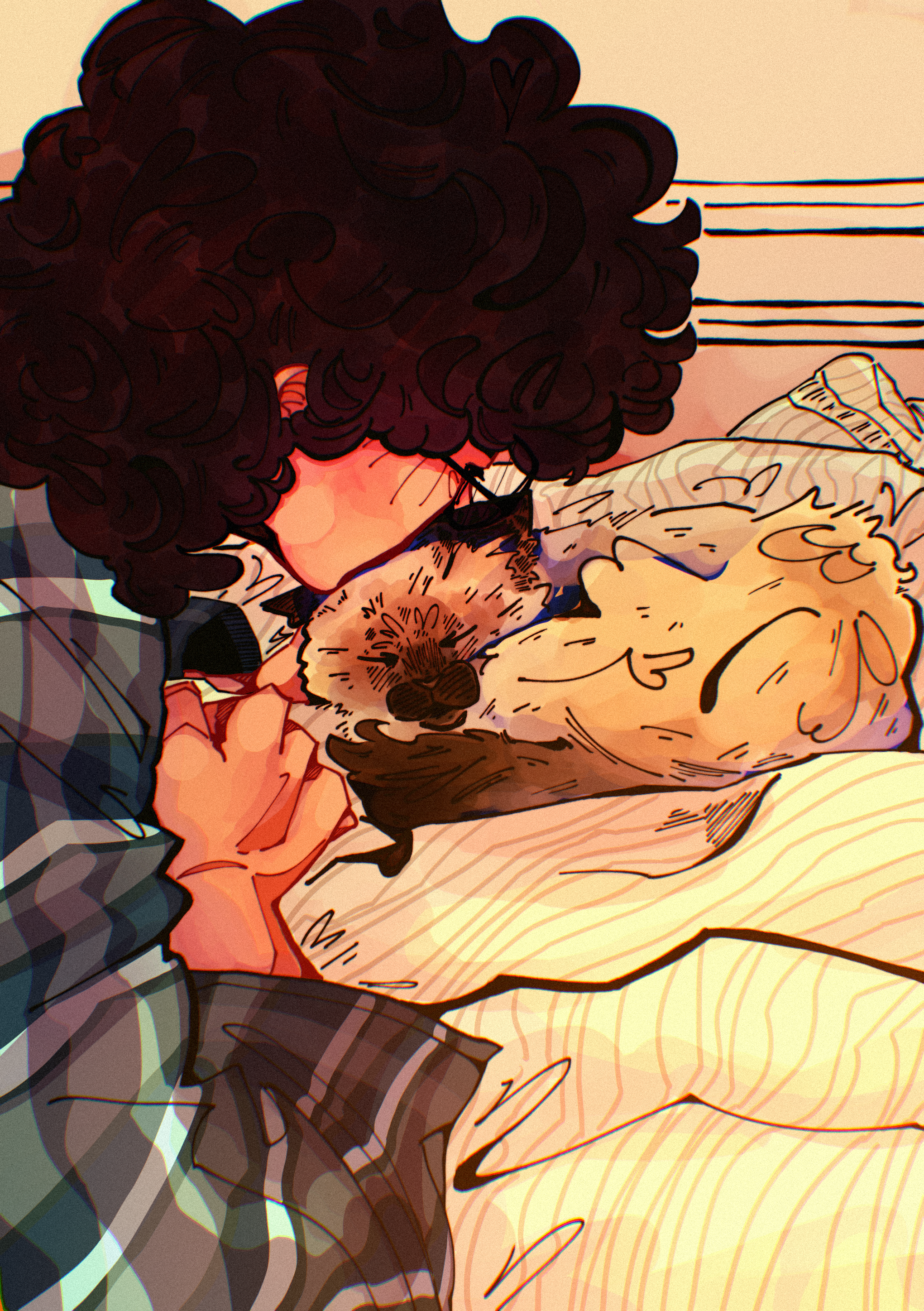 "My Love and His Love" 
Personal piece illustrated in Clip Studio Paint