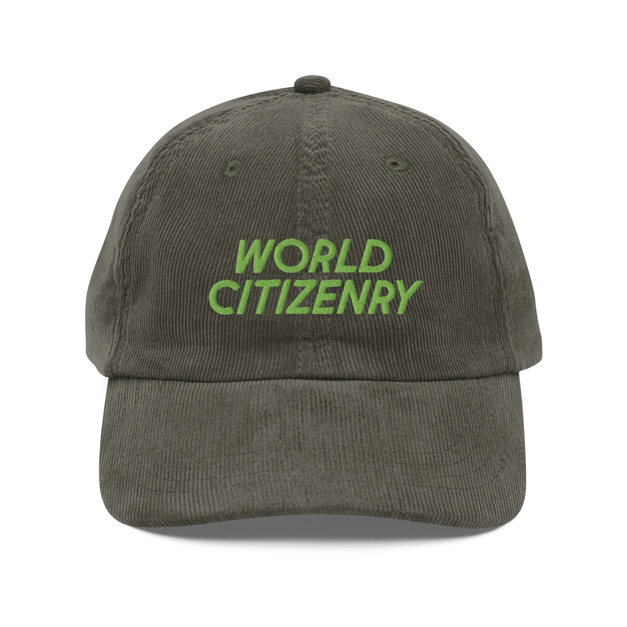 Vintage Corduroy Cap Olive