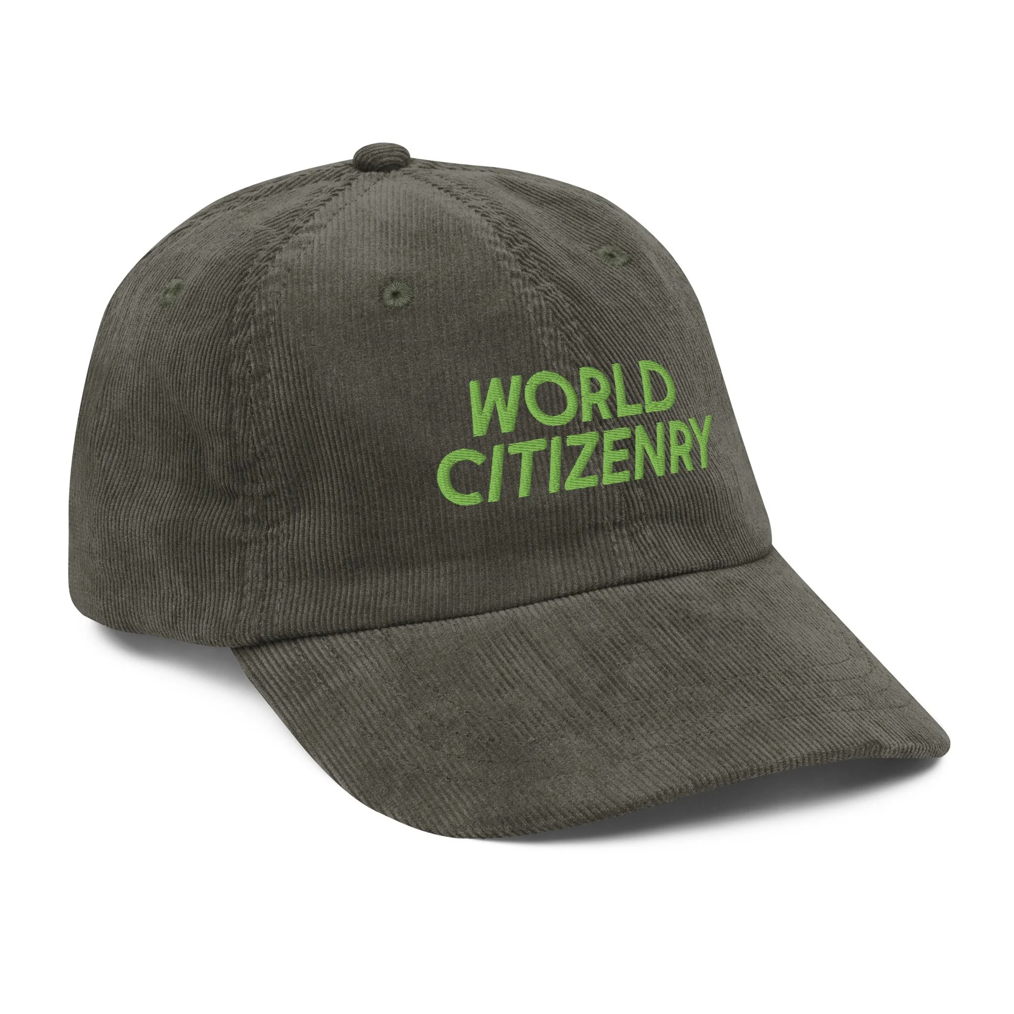 Vintage Corduroy Cap Olive