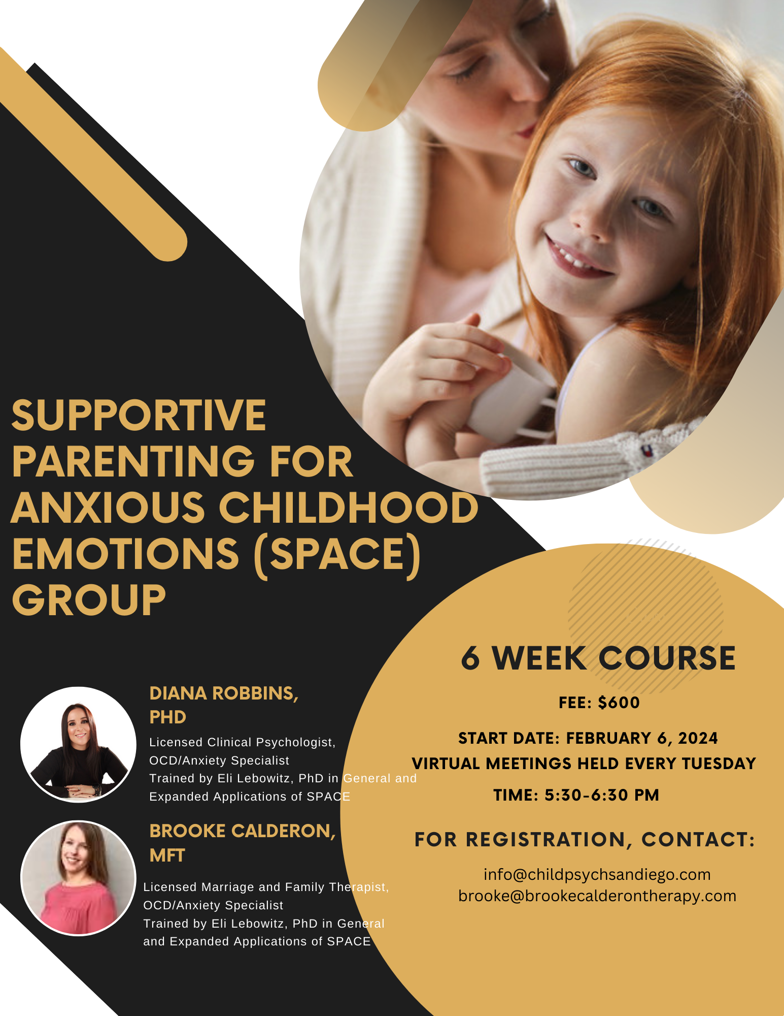 Supportive Parenting for Anxious Childhood Emotions  (SPACE) Group