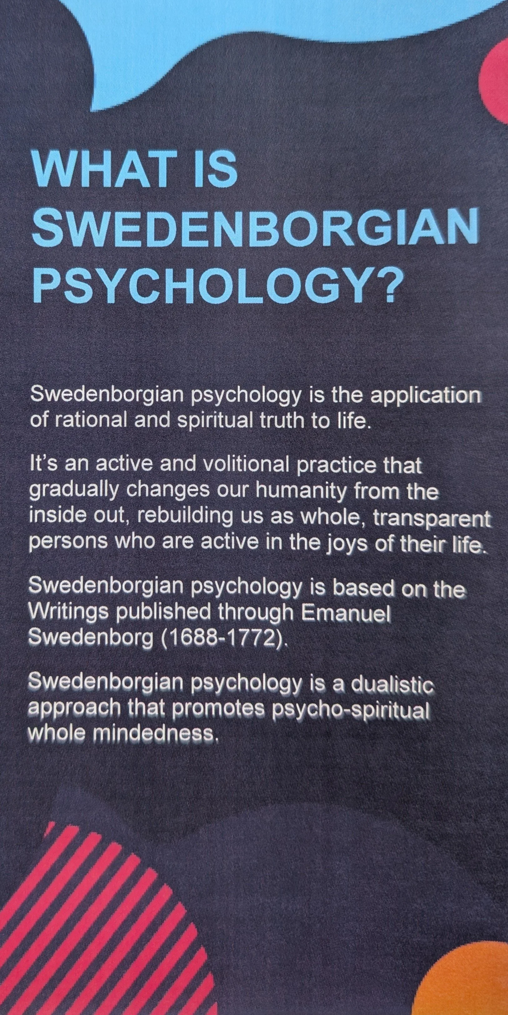 Information about Swedishborgian psychology, including its principles, history, and focus on rationality, spirituality, and holistic well-being.