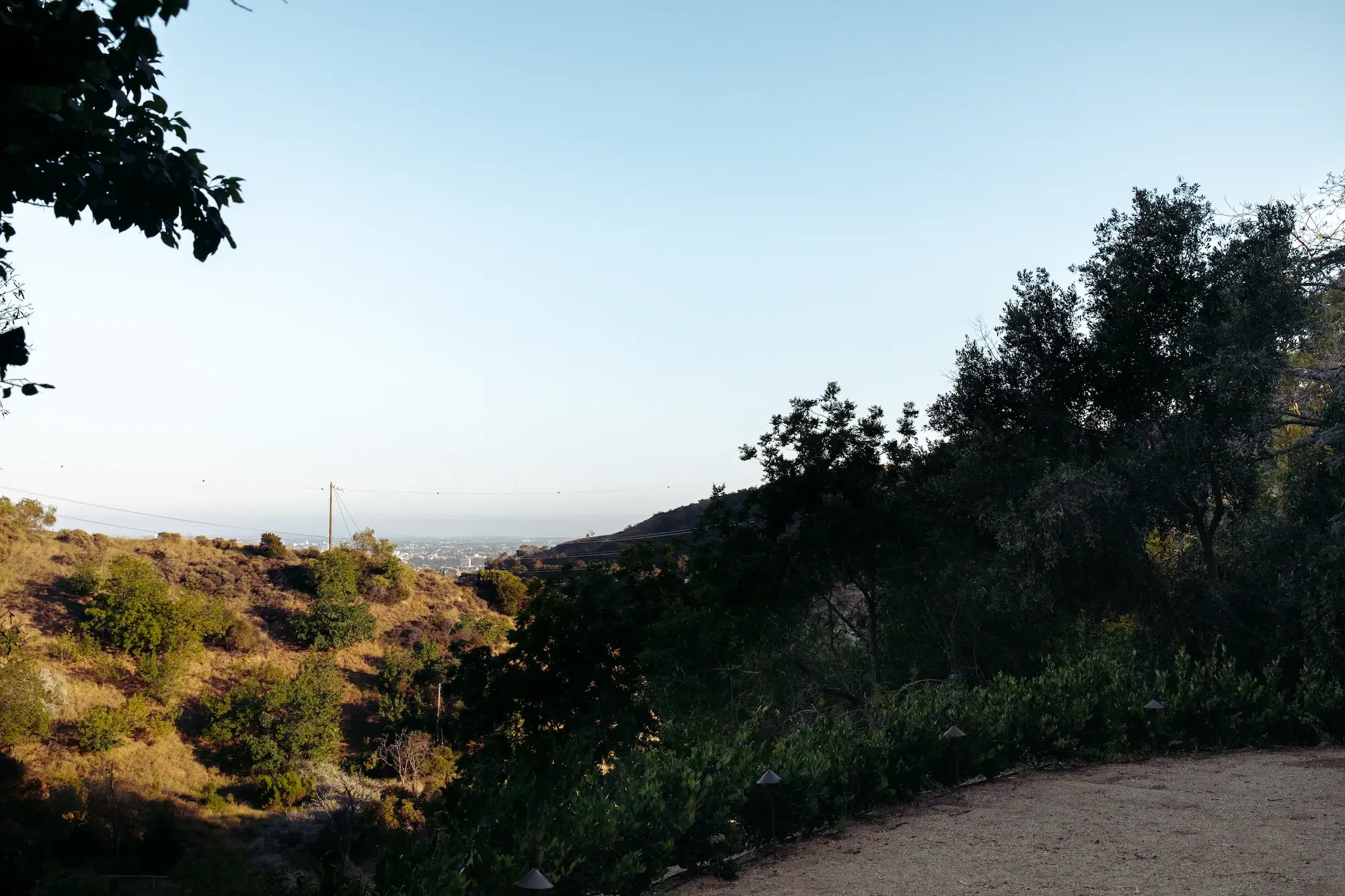 View from Vista Grove toward the city and surrounding hills at XOHH Events in Los Angeles.