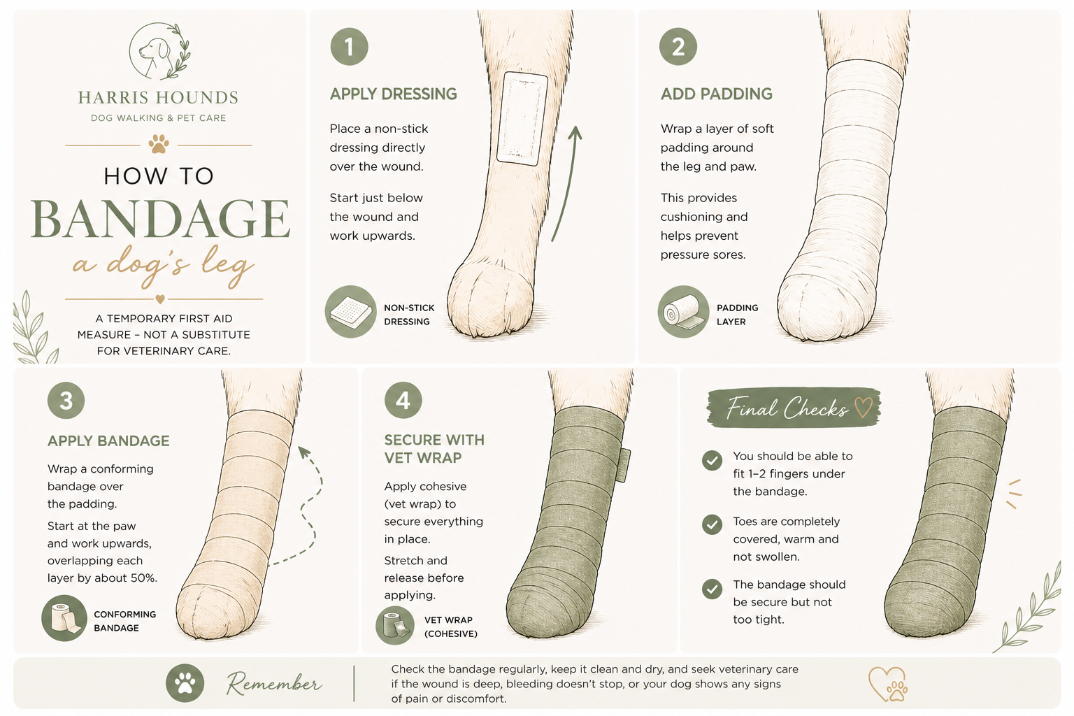 How to Bandage a Dog’s Leg (Step-by-Step Guide)