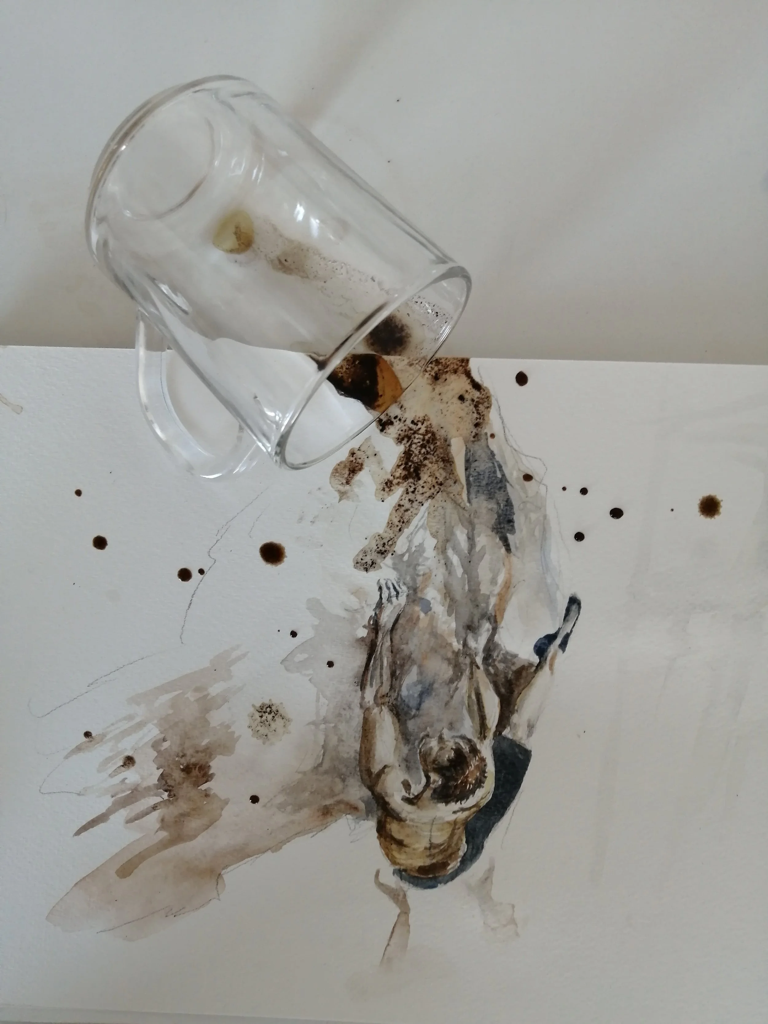 coffee spill dreams
2020
watercolour, coffee and glass
Not available. 