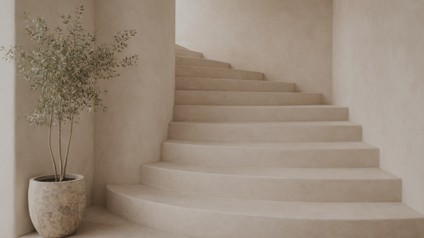 Microcement wall finish inspiration for modern interiors