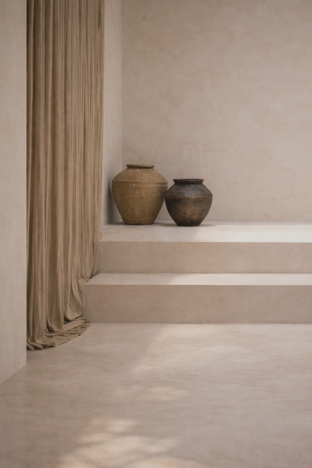 Microcement stairs inspiration Auckland with seamless neutral finish and soft textured architectural surface