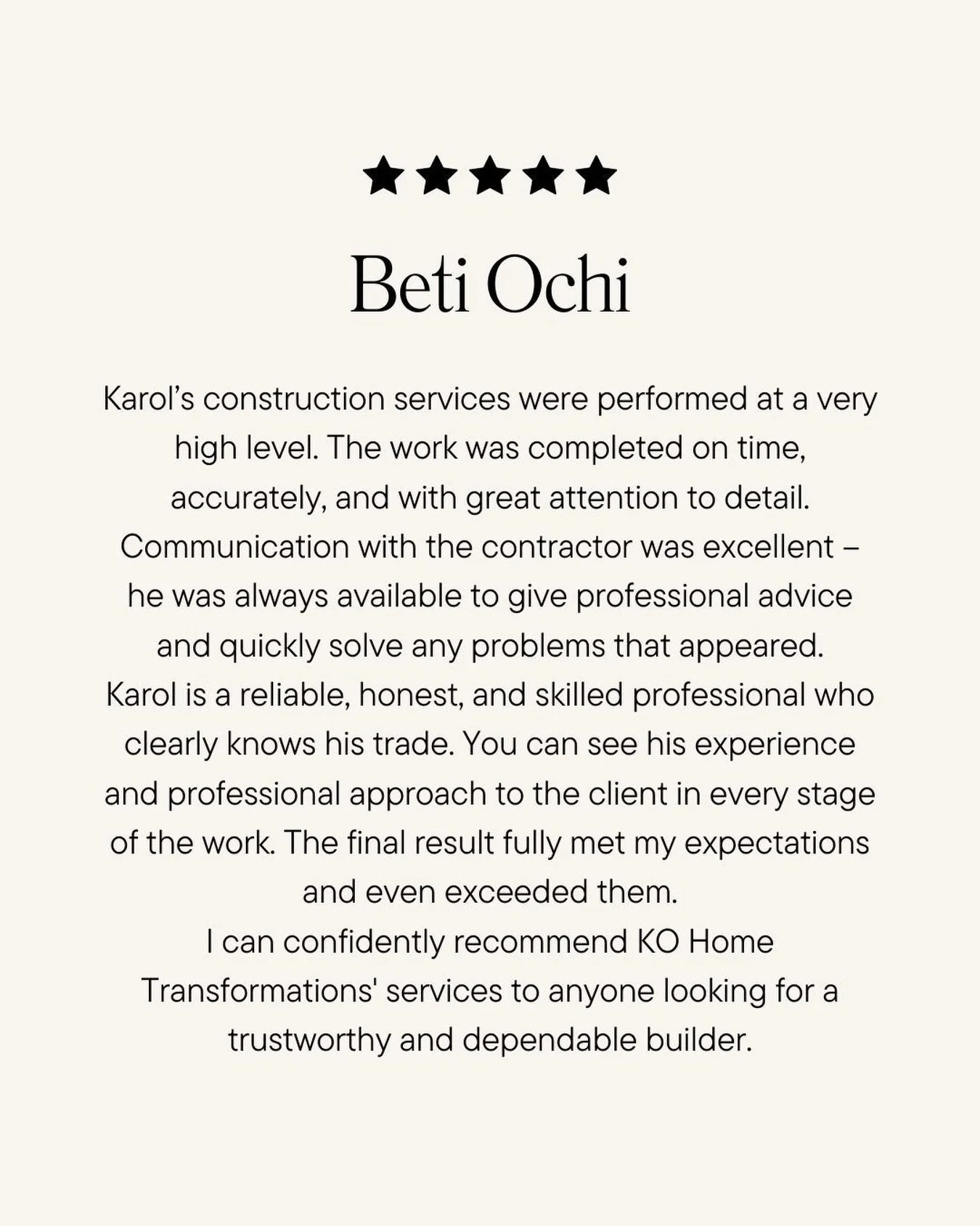 Your vision and my workmanship - thank you Beti!
#Every review I receive reminds me why I do what I do and why I always go the extra for all my customers, what matters most is that they get the result they want.

#kohometransformations