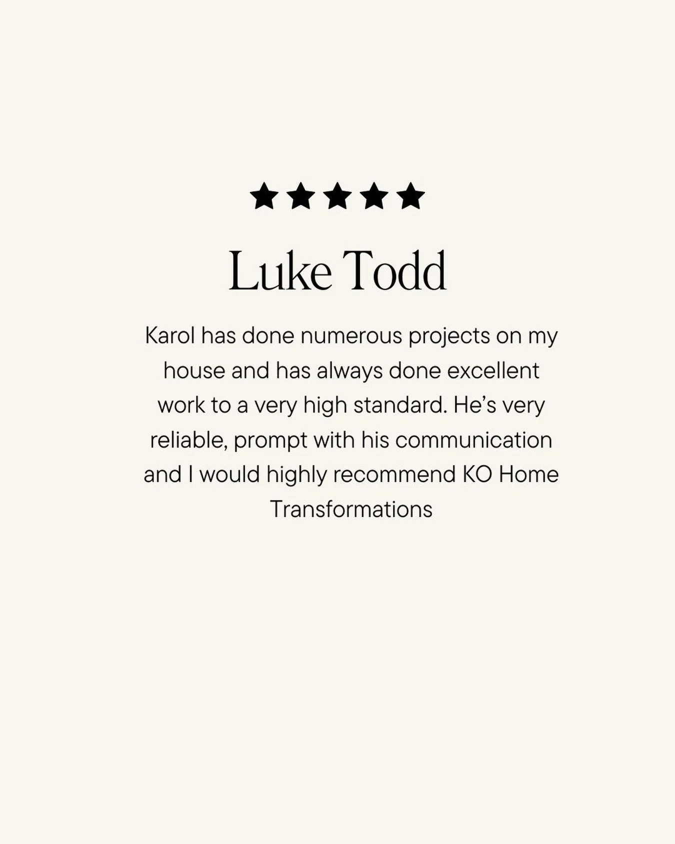 Another amazing feedback from one of my customers- it&rsquo;s the best feeling to get such kind words!

Please contact me if you have any questions or would like a quote for work in your home.