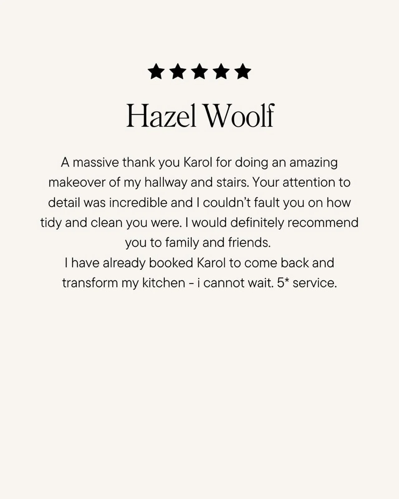 Another amazing feedback received from my most recent customer - excited to be back in two weeks to complete a new kitchen transformation!!!

When you get returning customers it makes the job all worth while!!!

For any quotes, help or advice please 