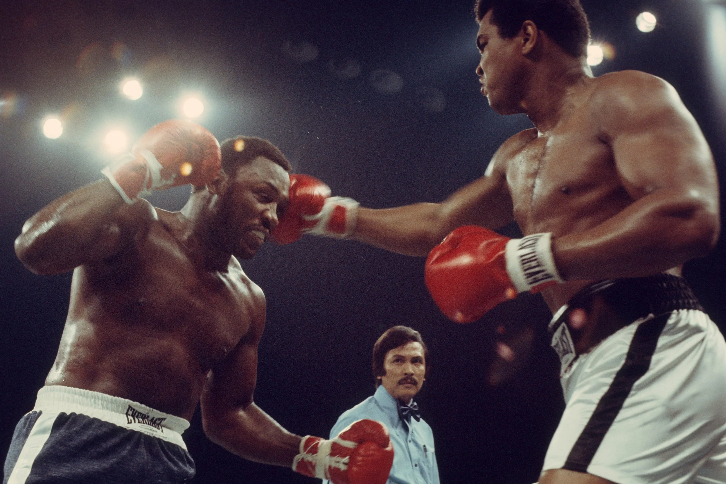 Muhammad Ali vs Joe Frazier III Thrilla in Manila 1975 ringside photograph by Lowell K. Riley